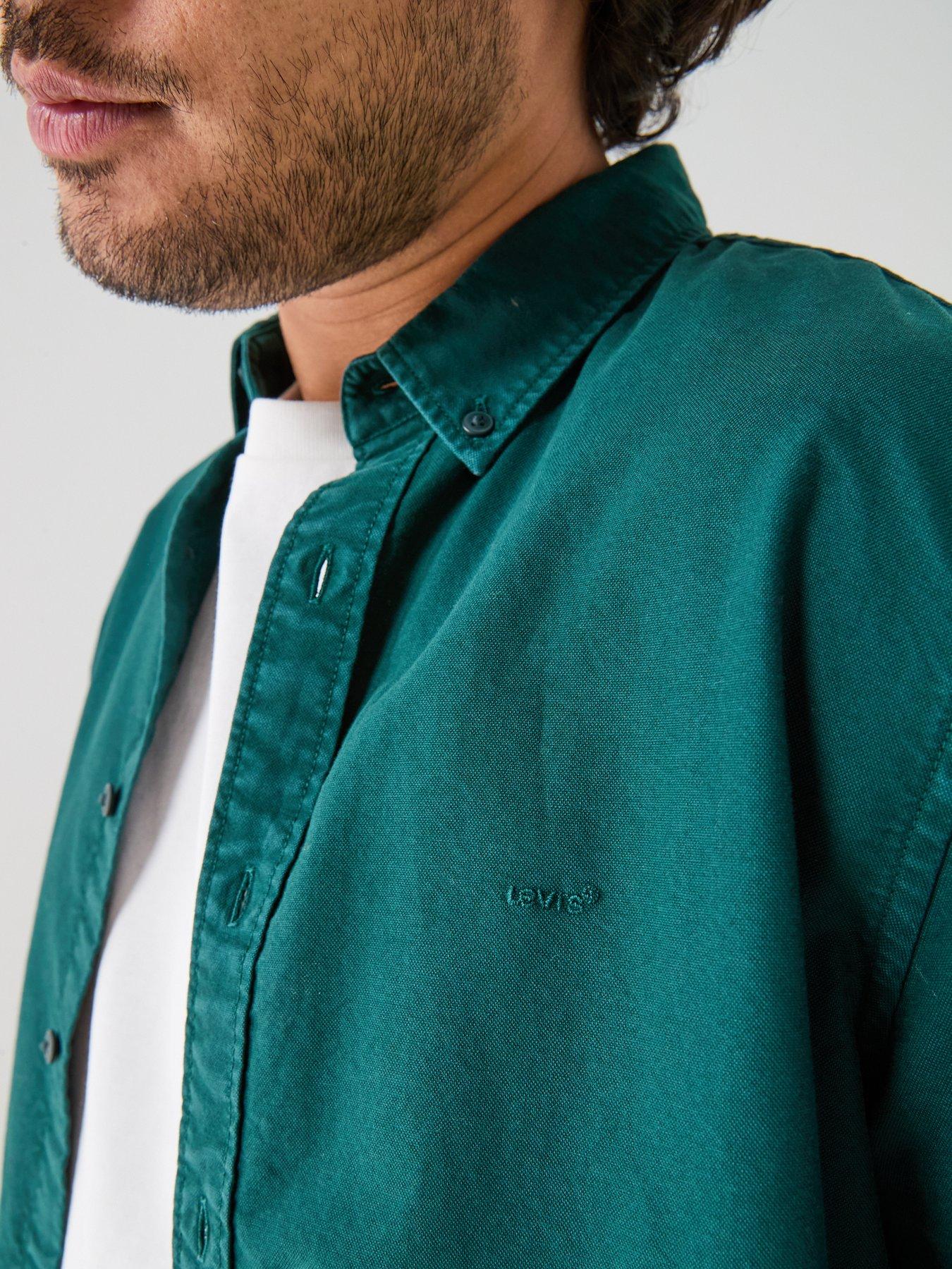 Image 4 of 6 of Levi's Levi's Authentic Button Down Long Sleeve Shirt - Green
