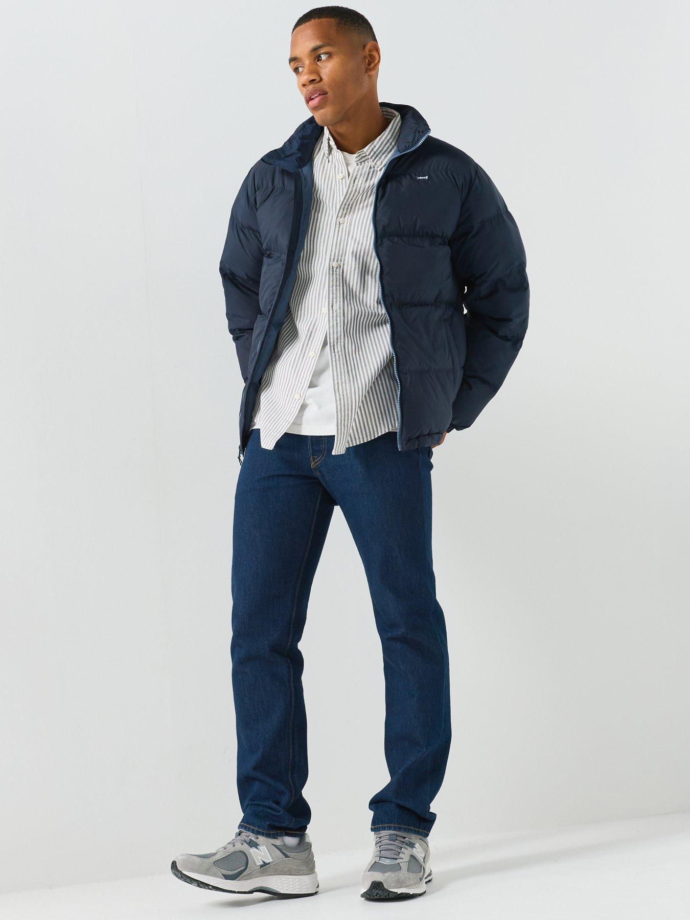 Image 3 of 6 of Levi's Men's Piedmont Short Padded Puffer Jacket - Navy