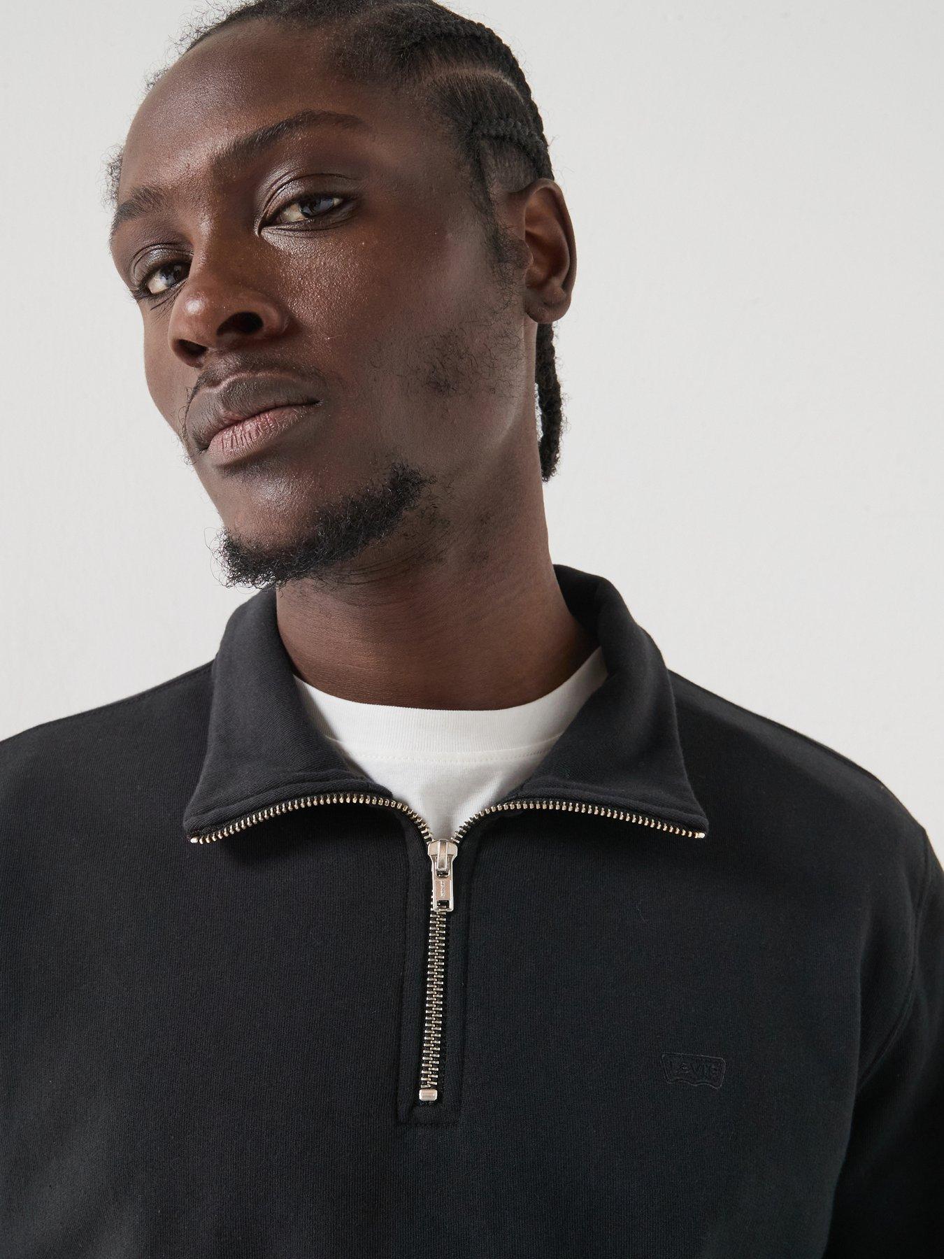 Image 4 of 5 of Levi's Original Housemark 1/4 Zip Sweatshirt - Black