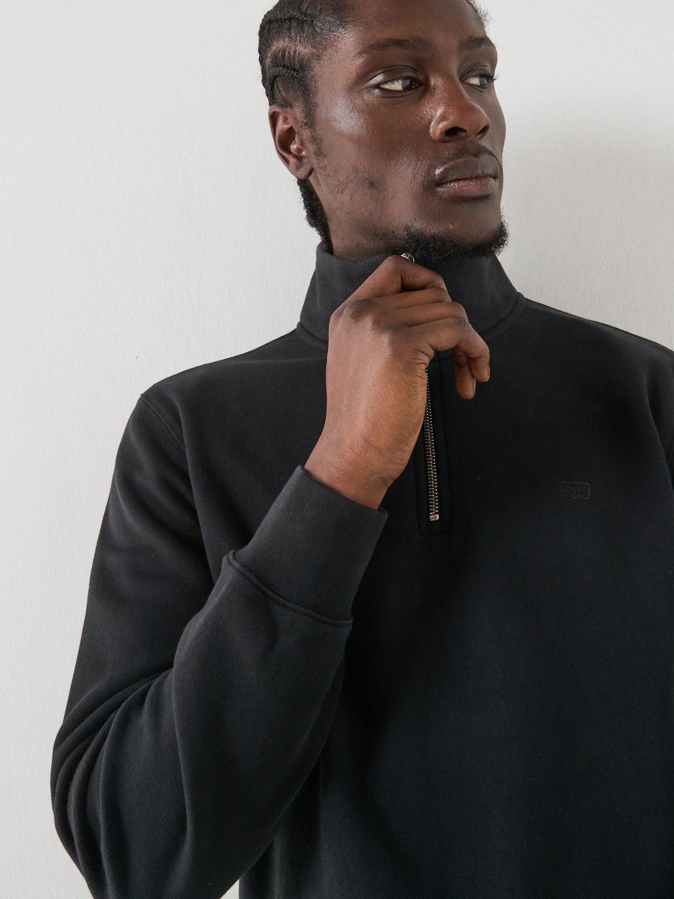 Image 5 of 5 of Levi's Original Housemark 1/4 Zip Sweatshirt - Black