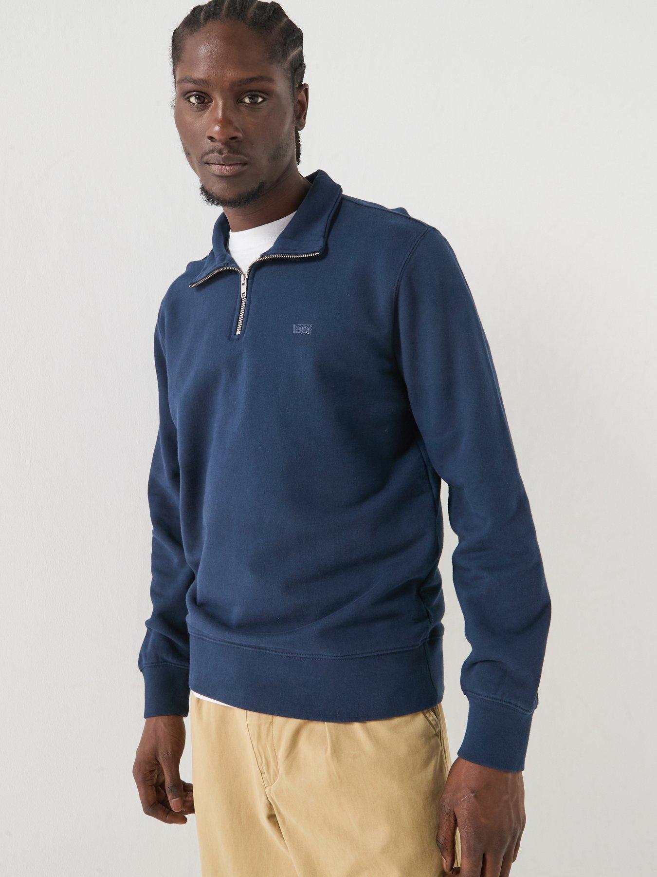 Image 4 of 6 of Levi's Original Housemark 1/4 Zip Sweatshirt - Navy