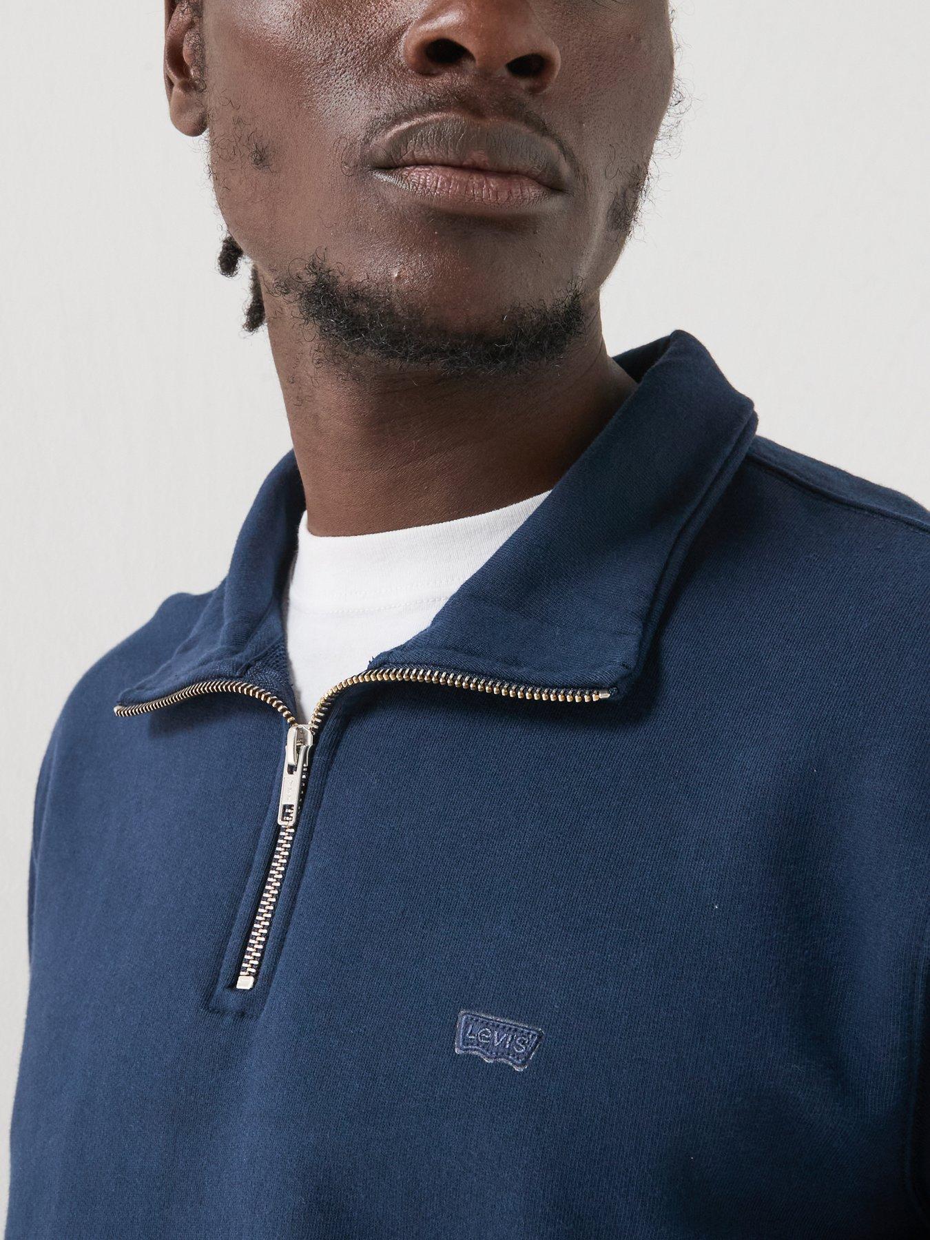 Image 5 of 6 of Levi's Original Housemark 1/4 Zip Sweatshirt - Navy
