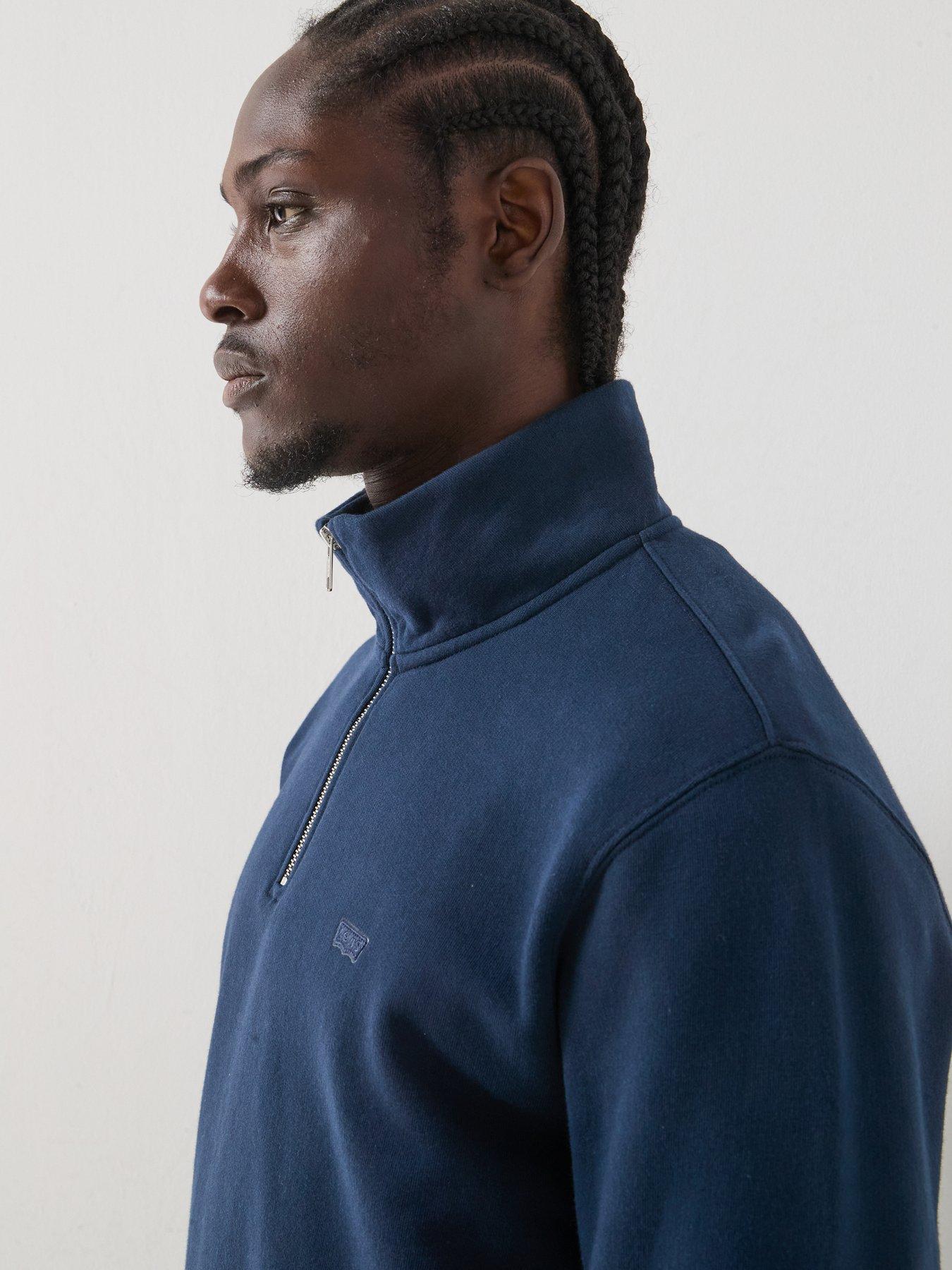 Image 6 of 6 of Levi's Original Housemark 1/4 Zip Sweatshirt - Navy