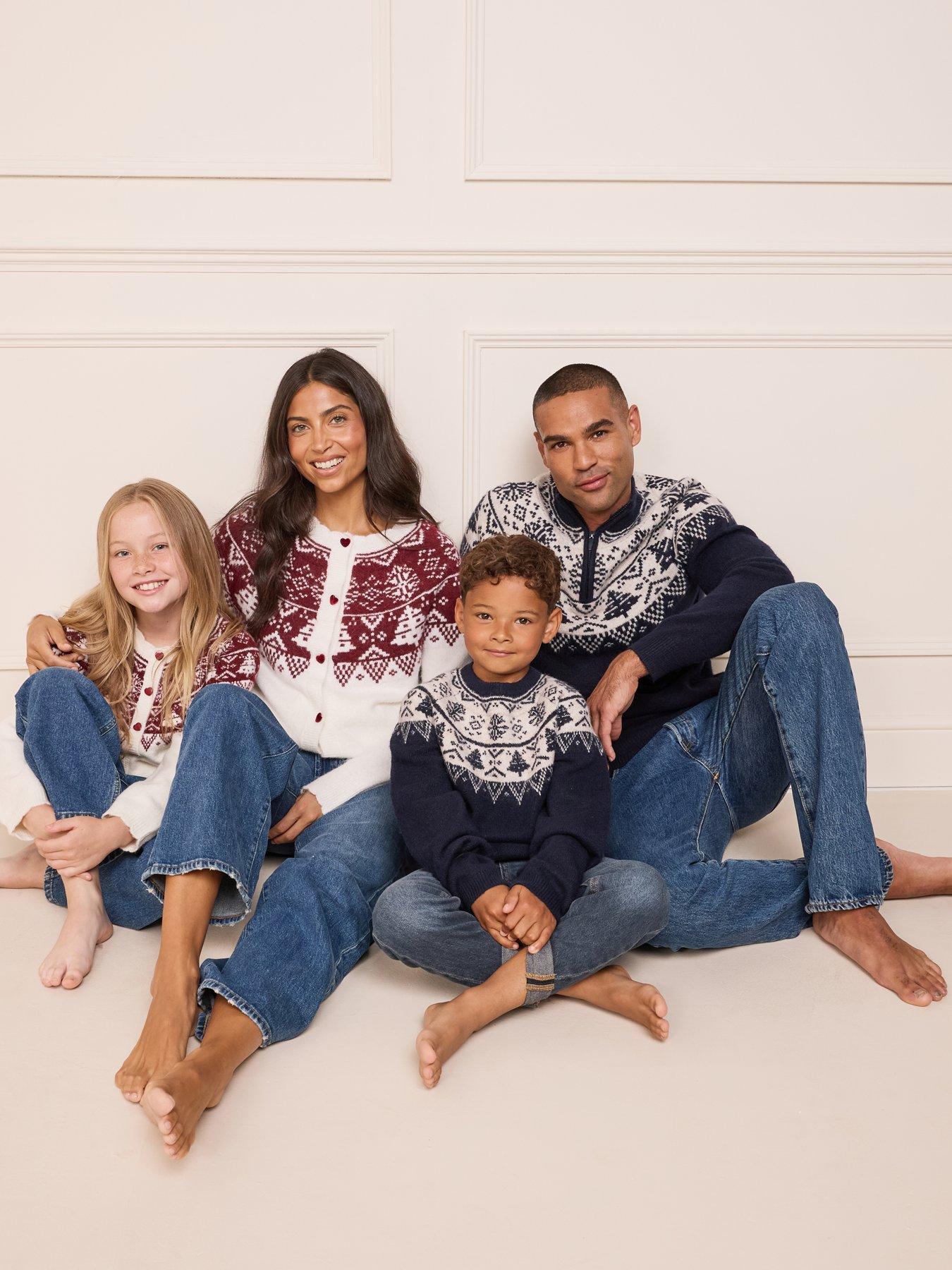 Image 1 of 7 of The Very Collection Womens Fairisle Christmas Cardigan - Beige