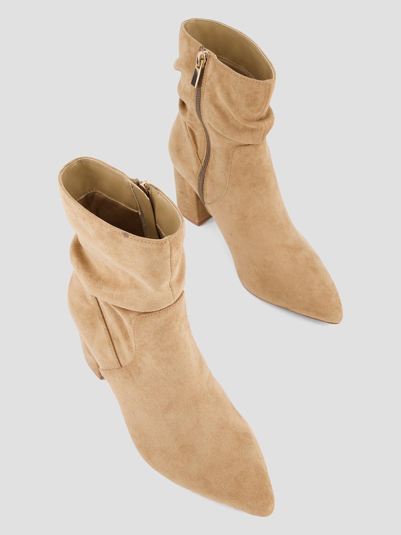 Image 3 of 7 of The Very Collection Slouch Ankle Boot With Block Heel - Taupe