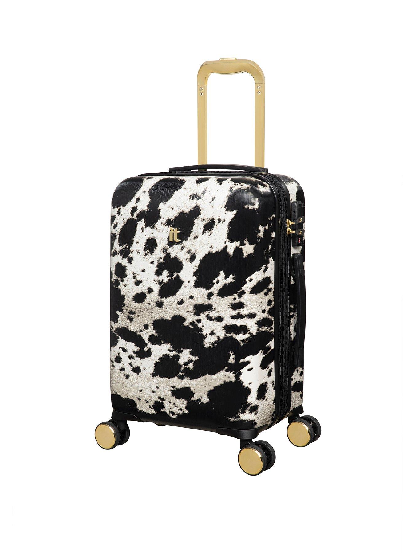 Image 1 of 6 of it Luggage Sheen Textured Cow Cabin Suitcase