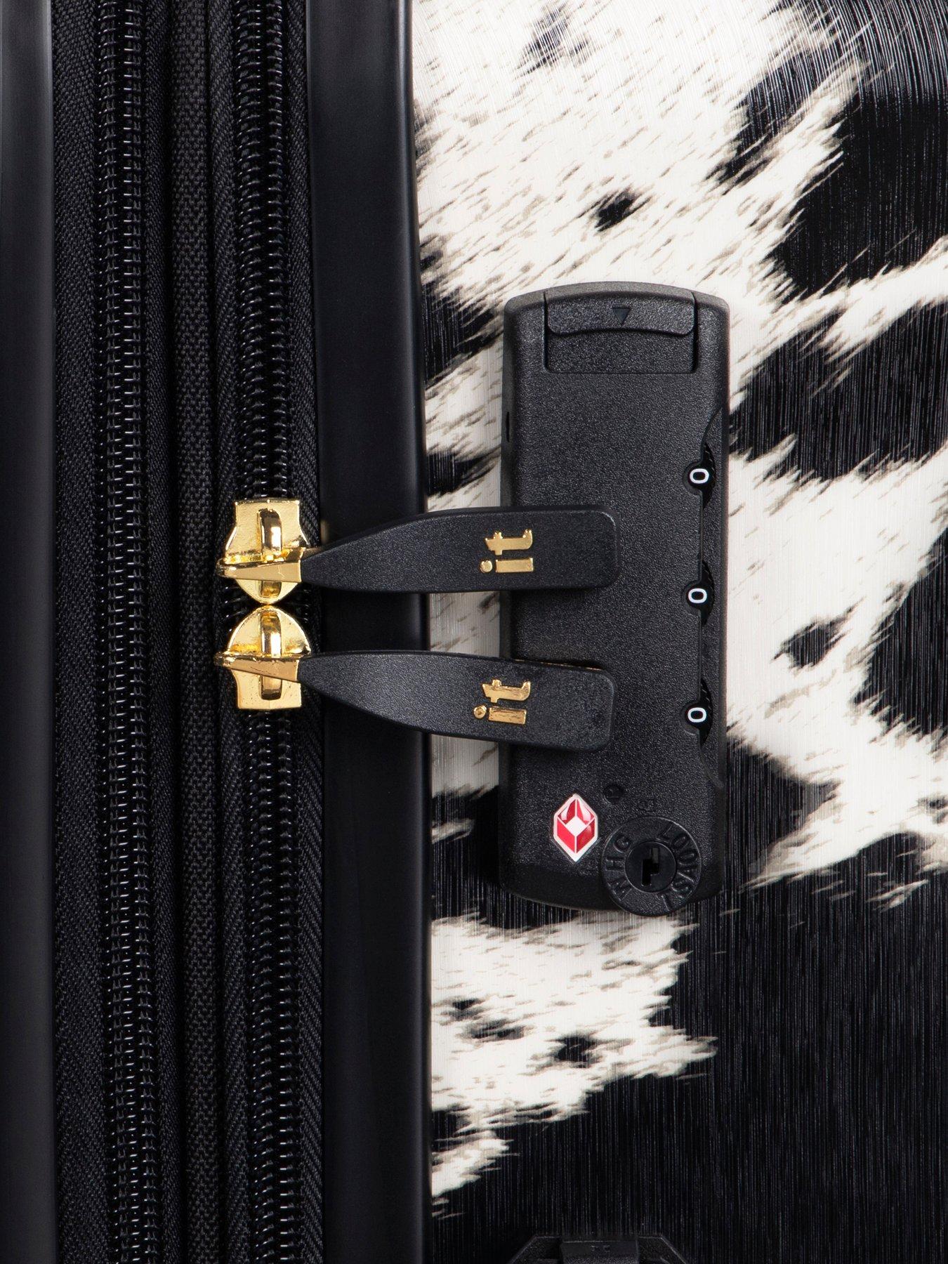 Image 5 of 6 of it Luggage Sheen Textured Cow Cabin Suitcase
