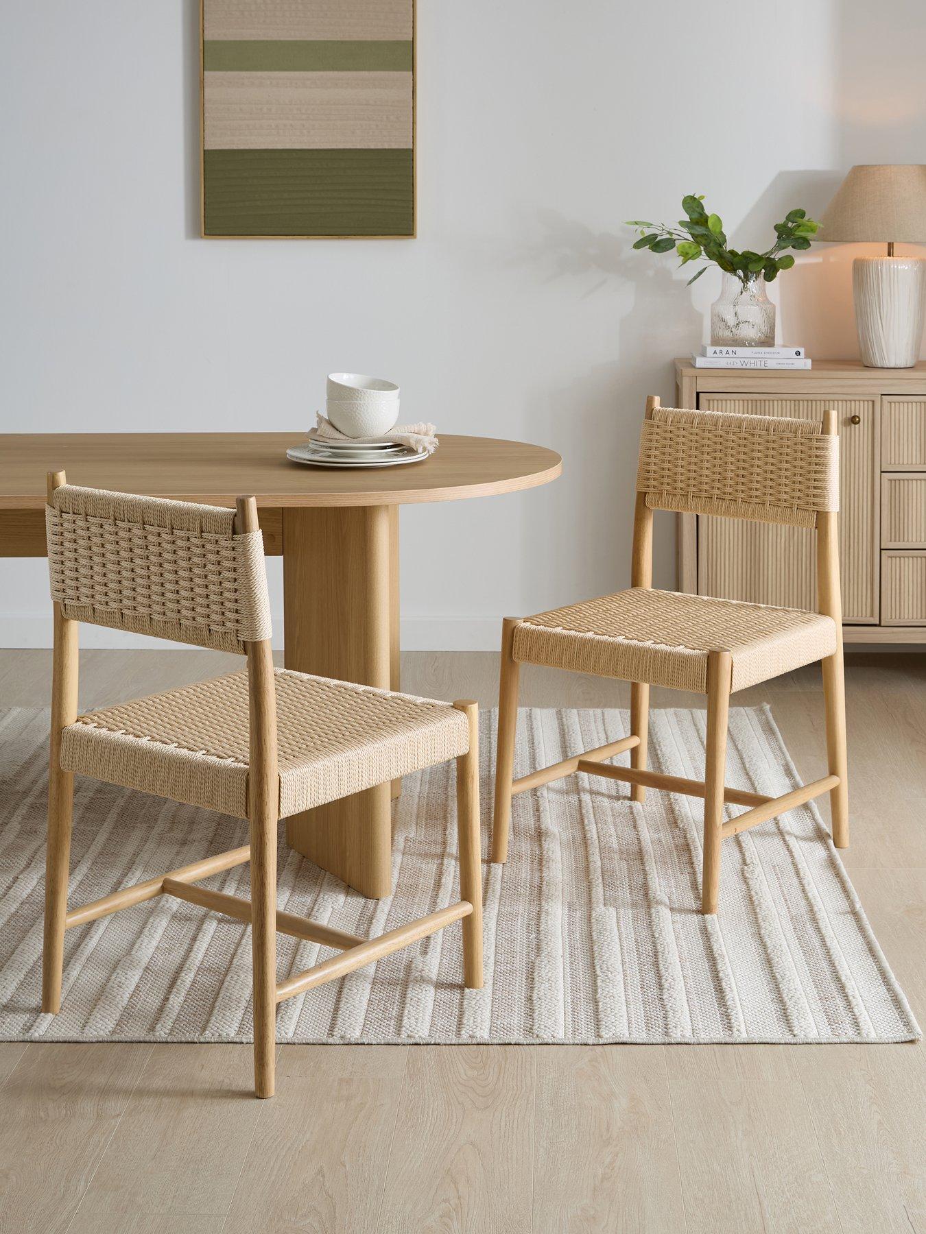 The Very Collection Fitz Woven Pair Of Dining Chairs