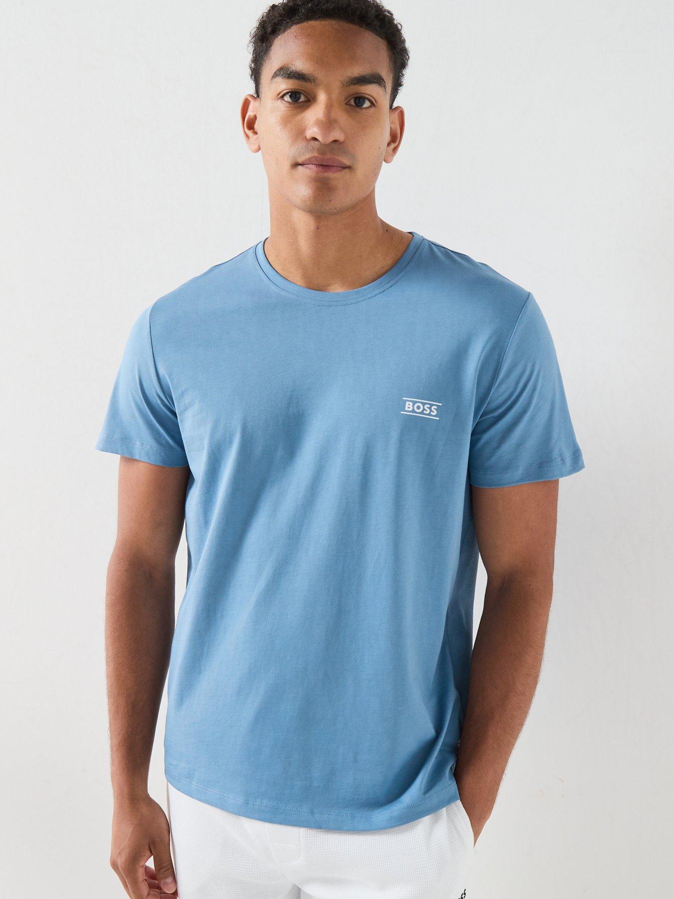 BOSS Bodywear Tn365 Regular Fit Logo Lounge T-Shirt - Light Blue