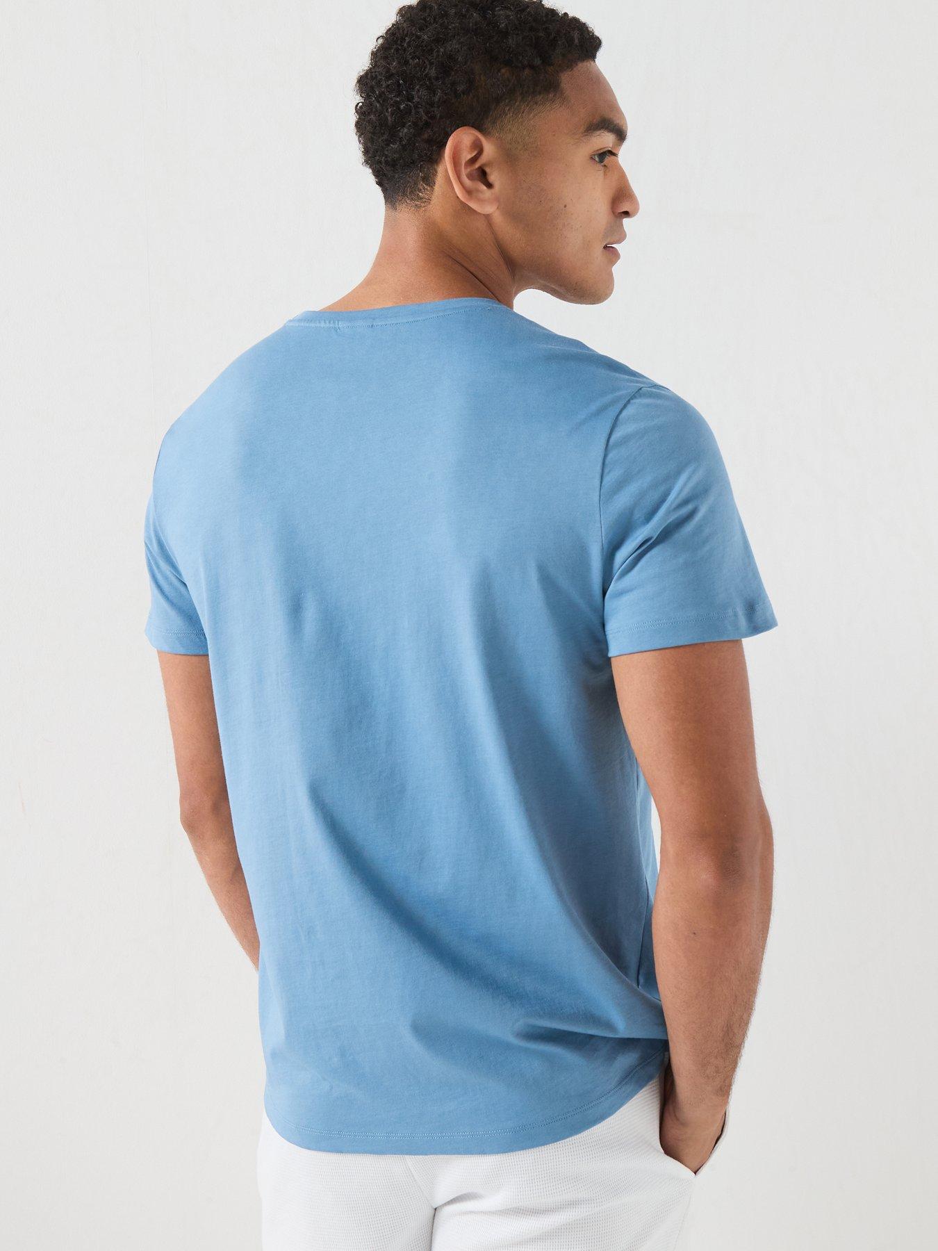 Image 2 of 5 of BOSS Bodywear Tn365 Regular Fit Logo Lounge T-Shirt - Light Blue