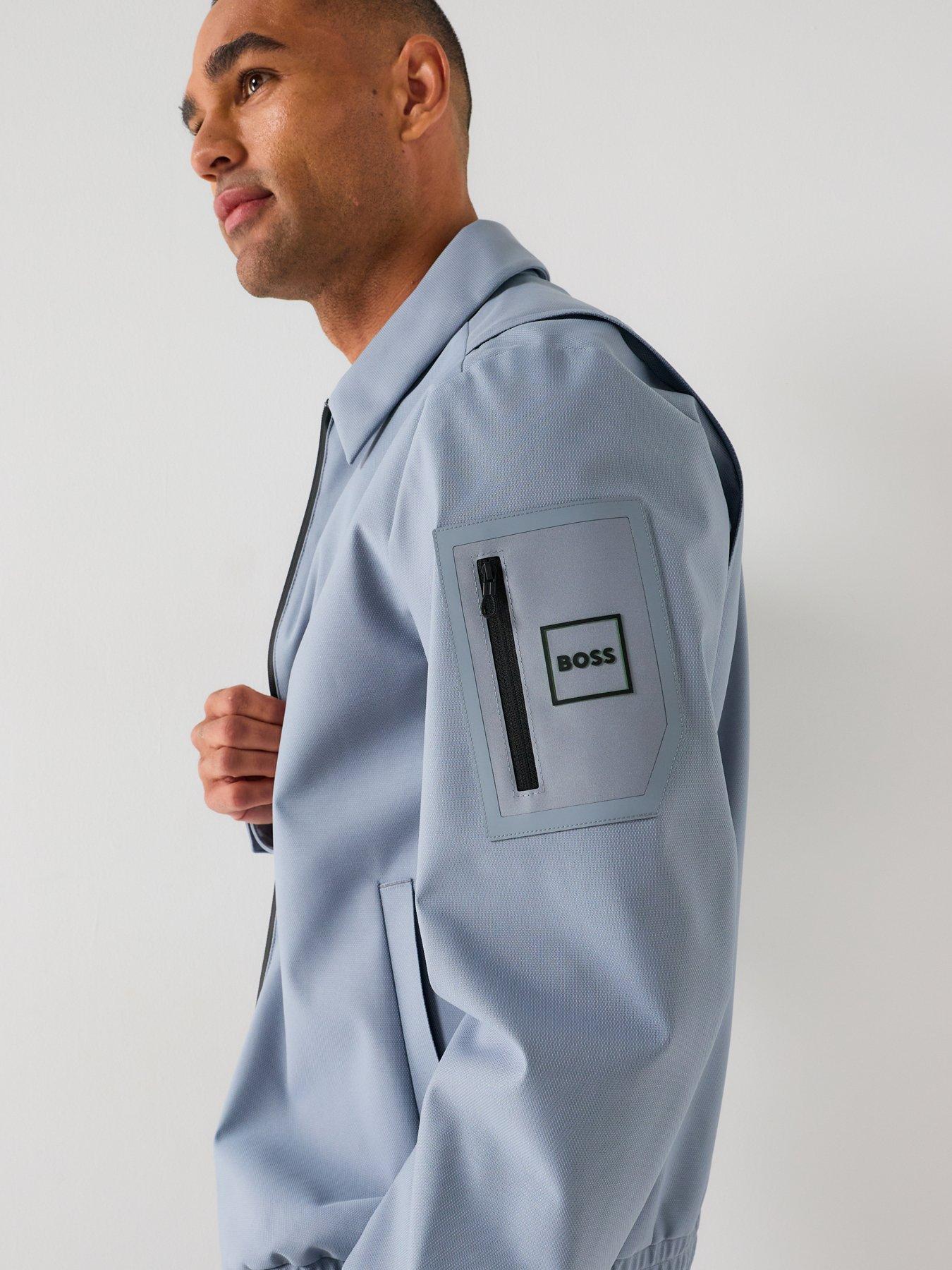 Image 5 of 6 of BOSS Men's Ow Union Coach Lightweight Jacket - Grey