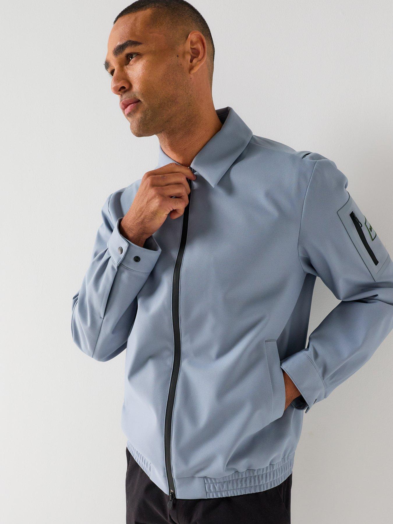 Image 6 of 6 of BOSS Men's Ow Union Coach Lightweight Jacket - Grey