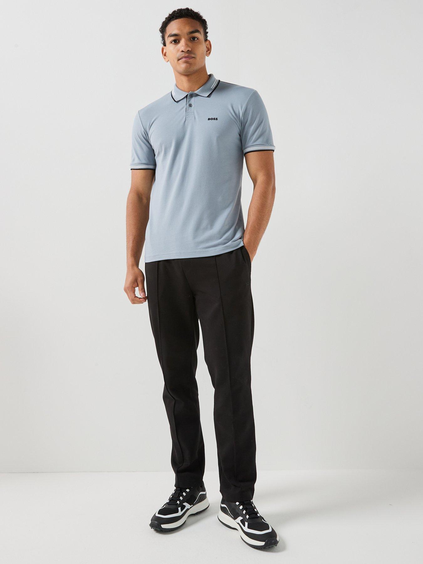 Image 3 of 4 of BOSS Paul Slim Fit Tipped Polo Shirt - Grey