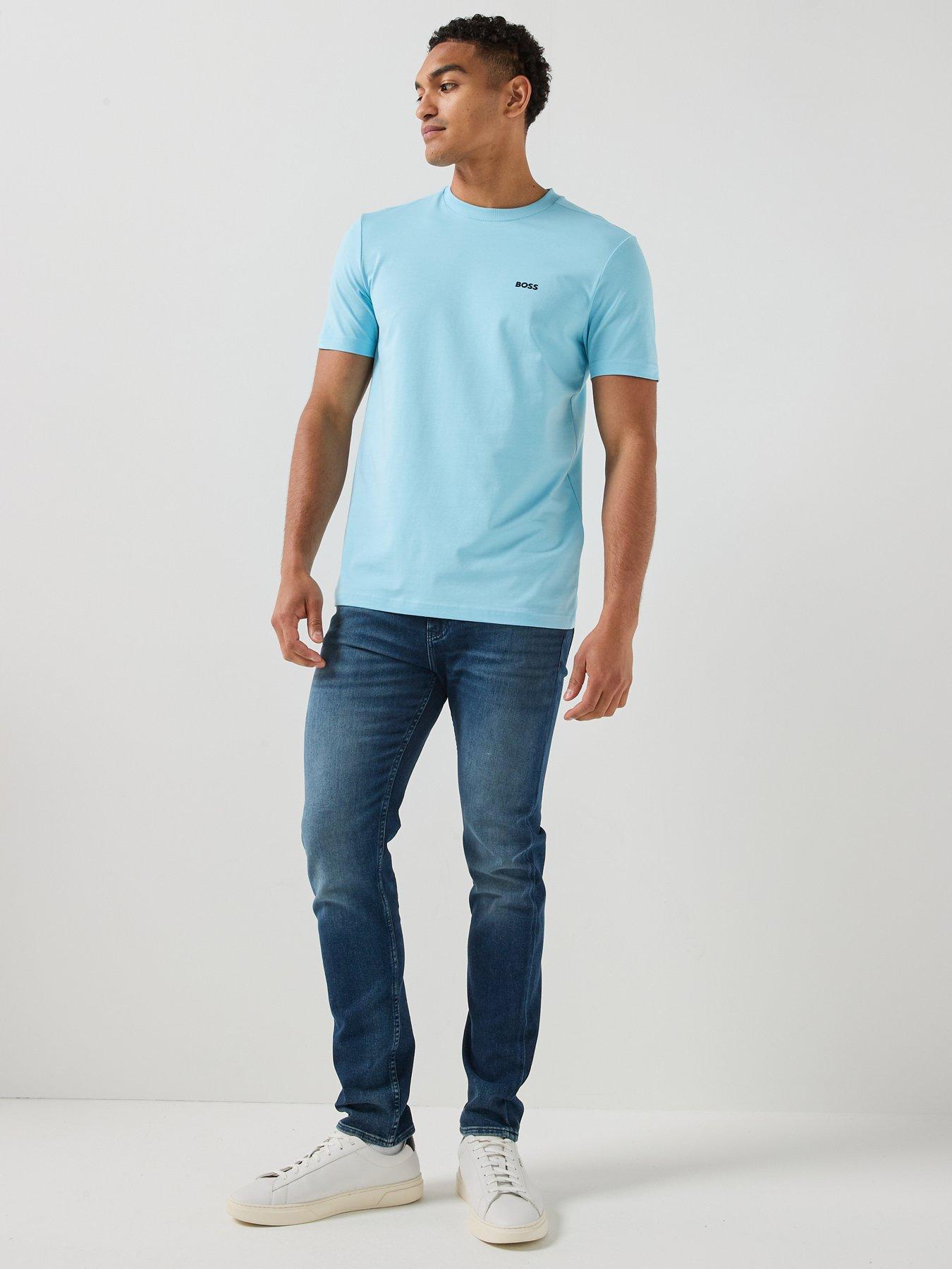 Image 3 of 4 of BOSS Boss Tee Regular Fit T-shirt - Light Blue