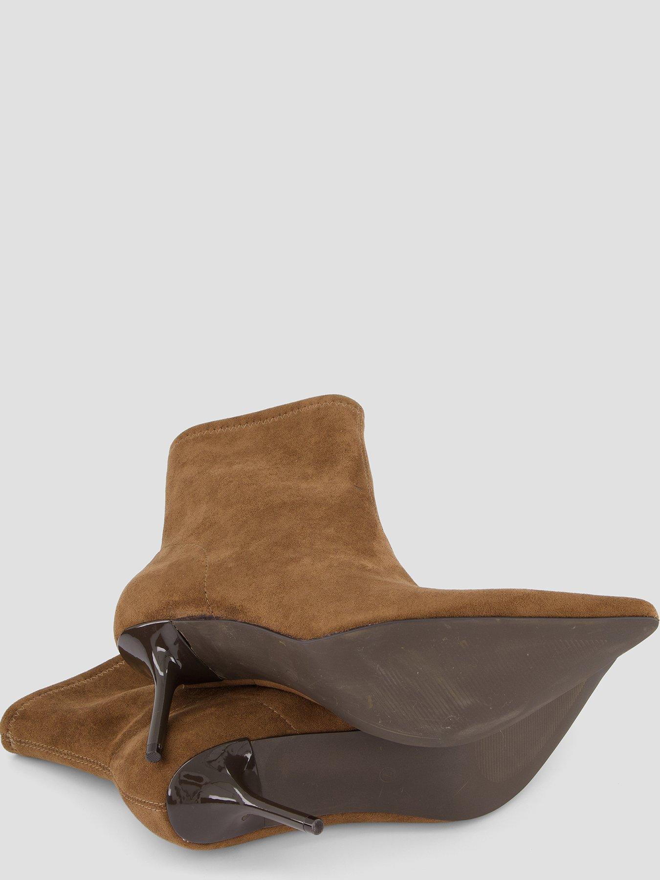 Image 5 of 7 of The Very Collection Real Suede Pointed Ankle Boot With Heel