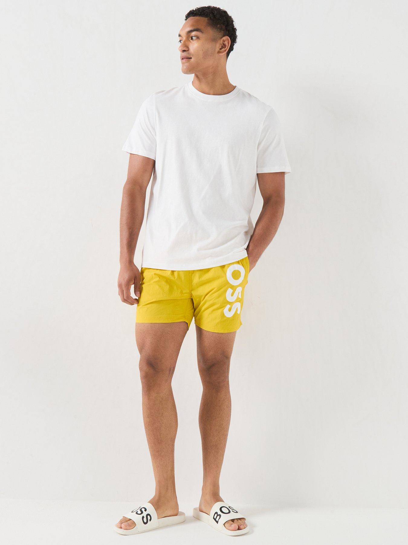 Image 3 of 4 of BOSS Octopus Swim Shorts - Yellow