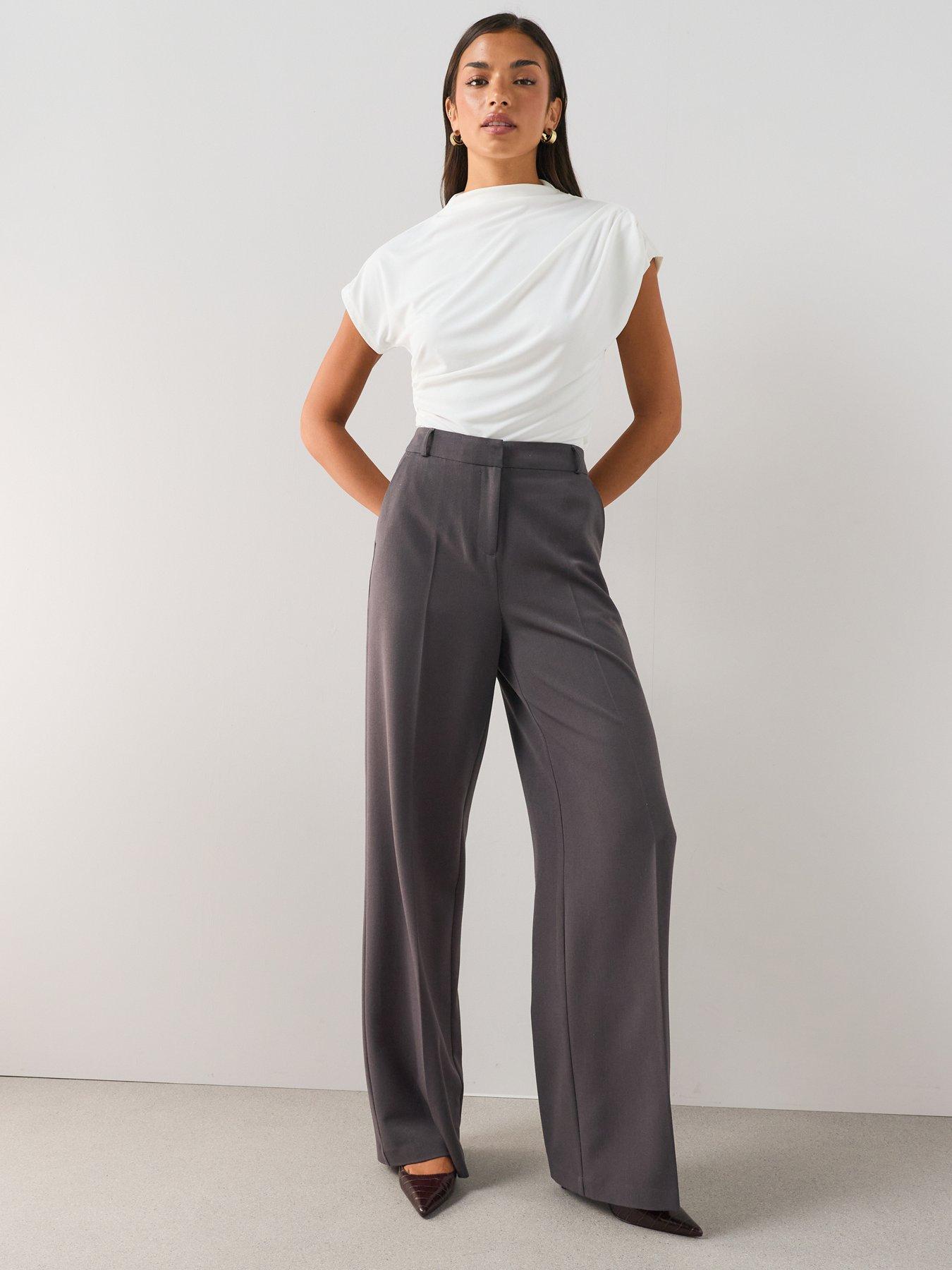 Image 6 of 7 of The Very Collection Draped Grown On Sleeve Top - Ecru