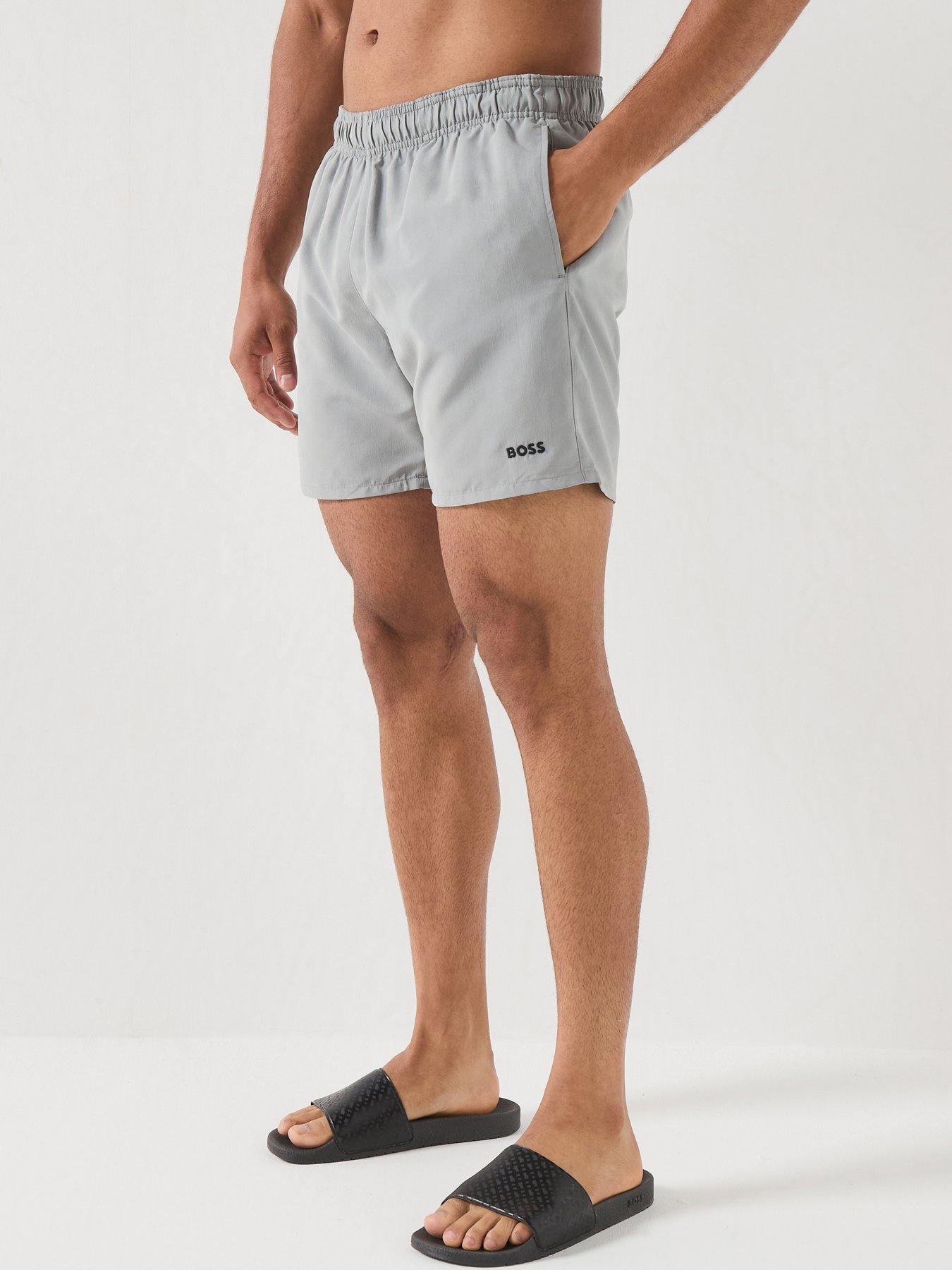BOSS Bodywear Cargo Swim Shorts - Grey
