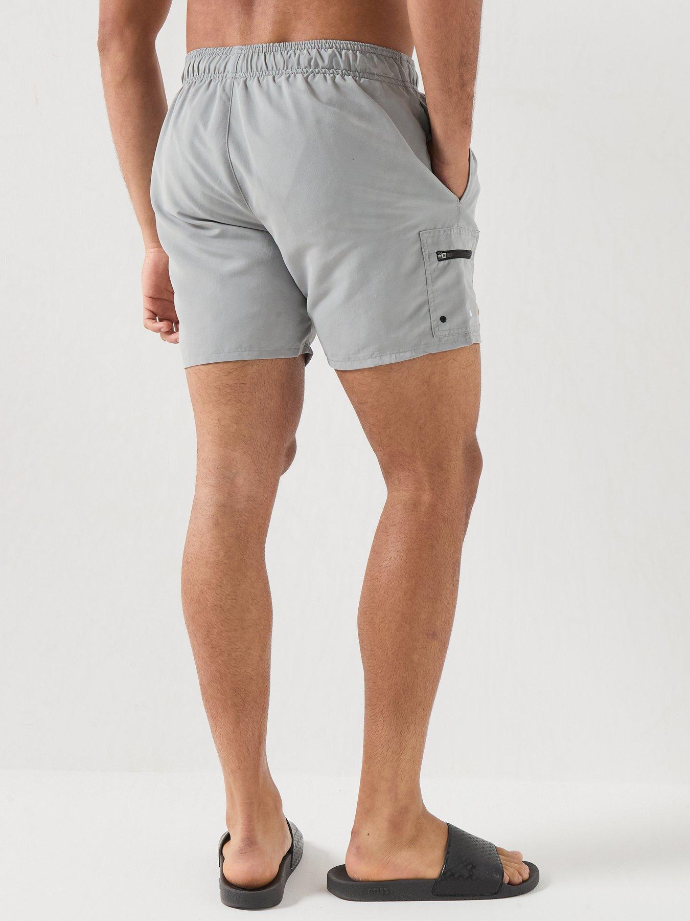 Image 2 of 4 of BOSS Bodywear Cargo Swim Shorts - Grey