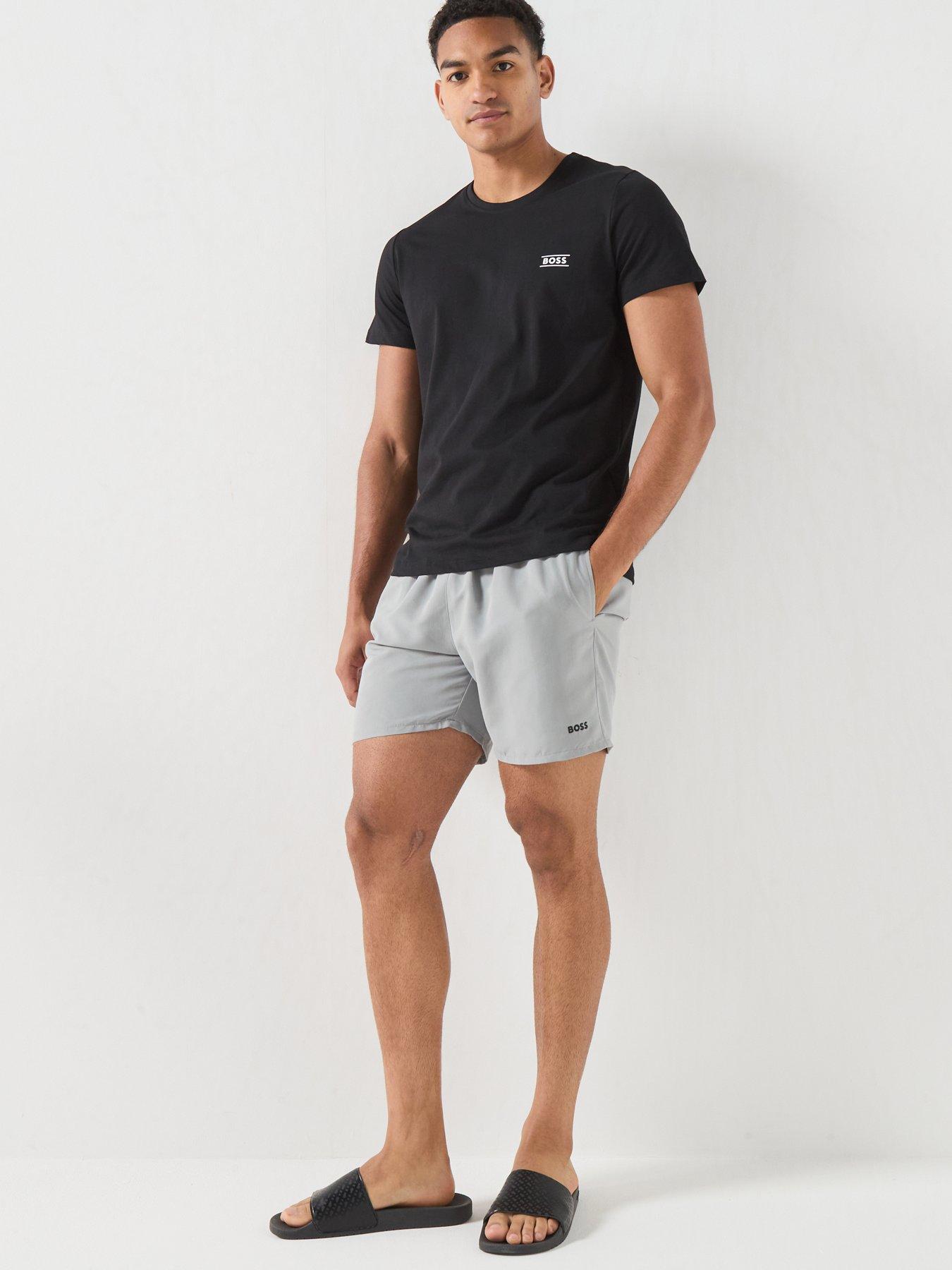 Image 3 of 4 of BOSS Bodywear Cargo Swim Shorts - Grey