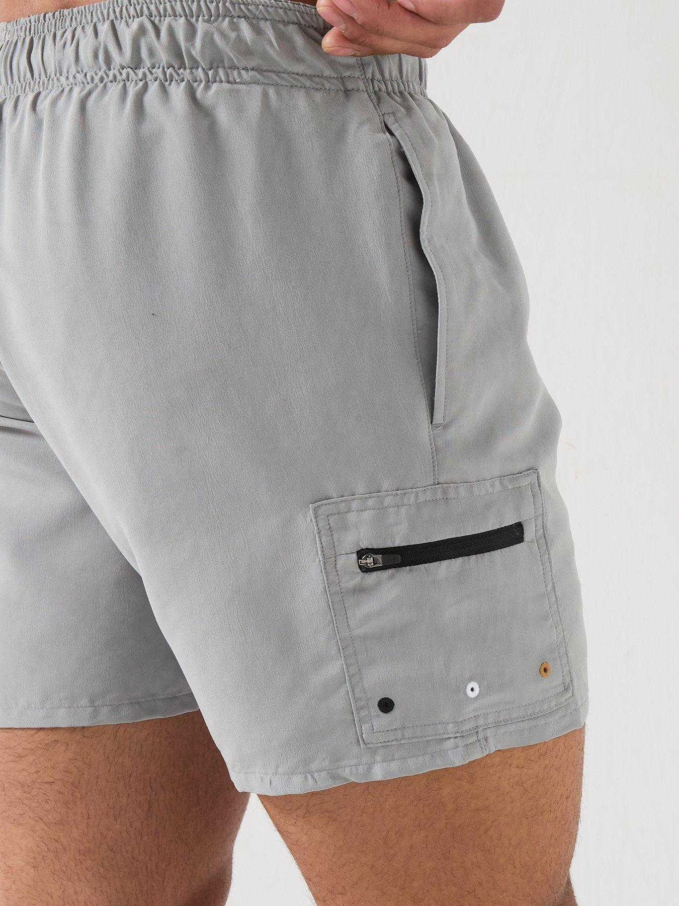 Image 4 of 4 of BOSS Bodywear Cargo Swim Shorts - Grey