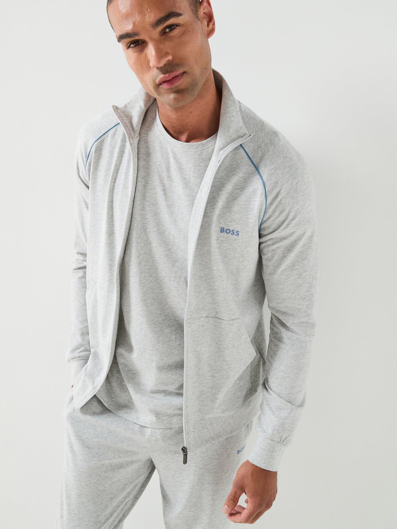 Image 1 of 6 of BOSS Mix &amp; Match Loungewear Track Top - Light Grey