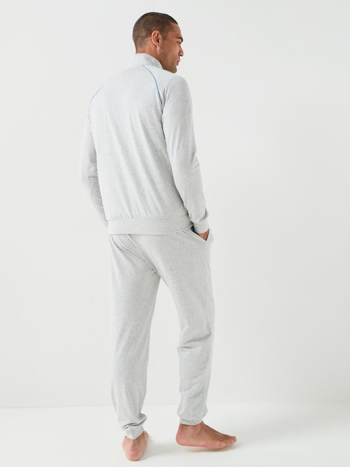 Image 2 of 6 of BOSS Mix &amp; Match Loungewear Track Top - Light Grey