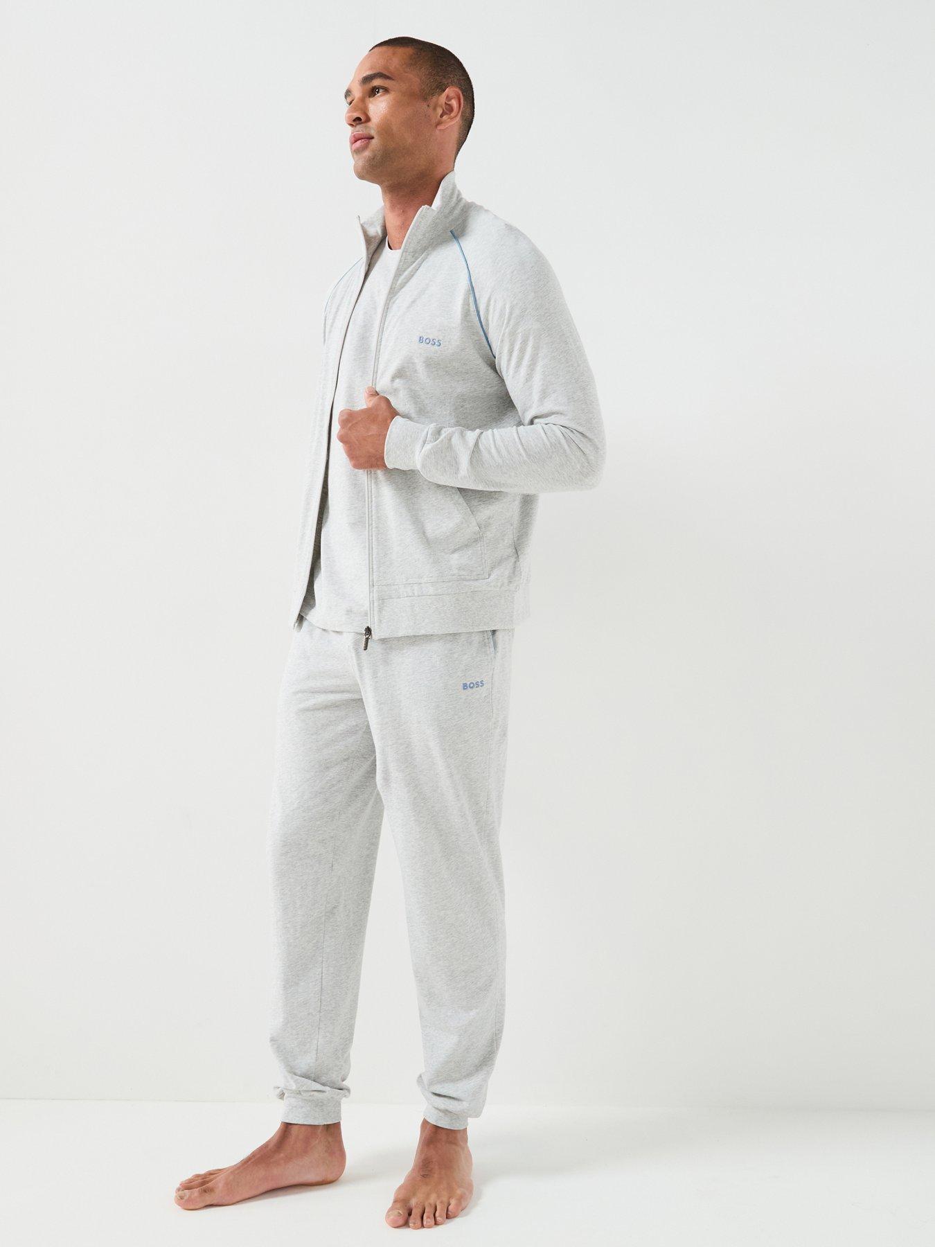 Image 3 of 6 of BOSS Mix &amp; Match Loungewear Track Top - Light Grey