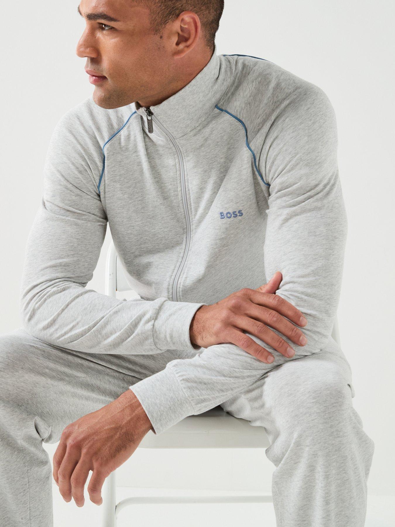 Image 4 of 6 of BOSS Mix &amp; Match Loungewear Track Top - Light Grey