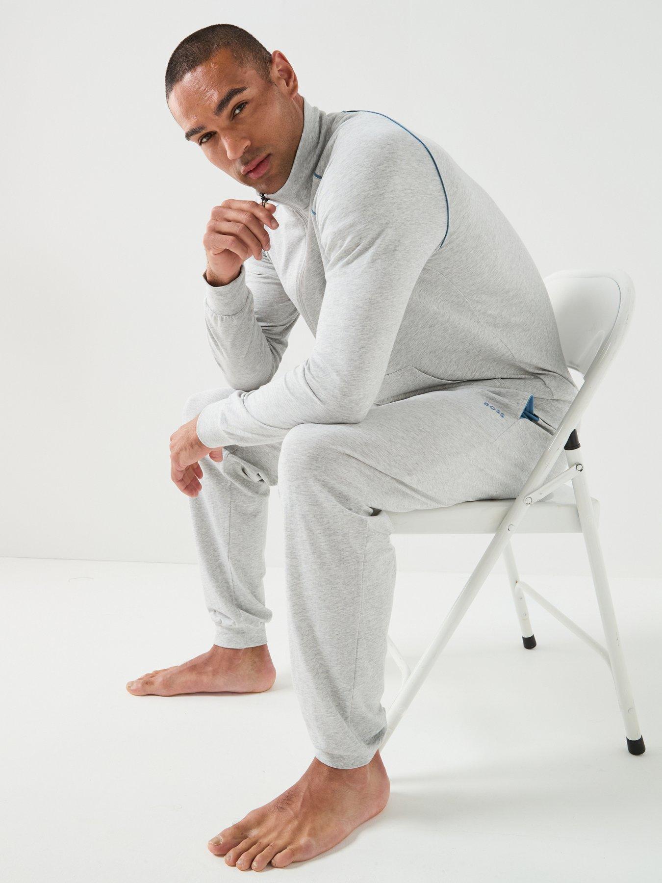 Image 5 of 6 of BOSS Mix &amp; Match Loungewear Track Top - Light Grey