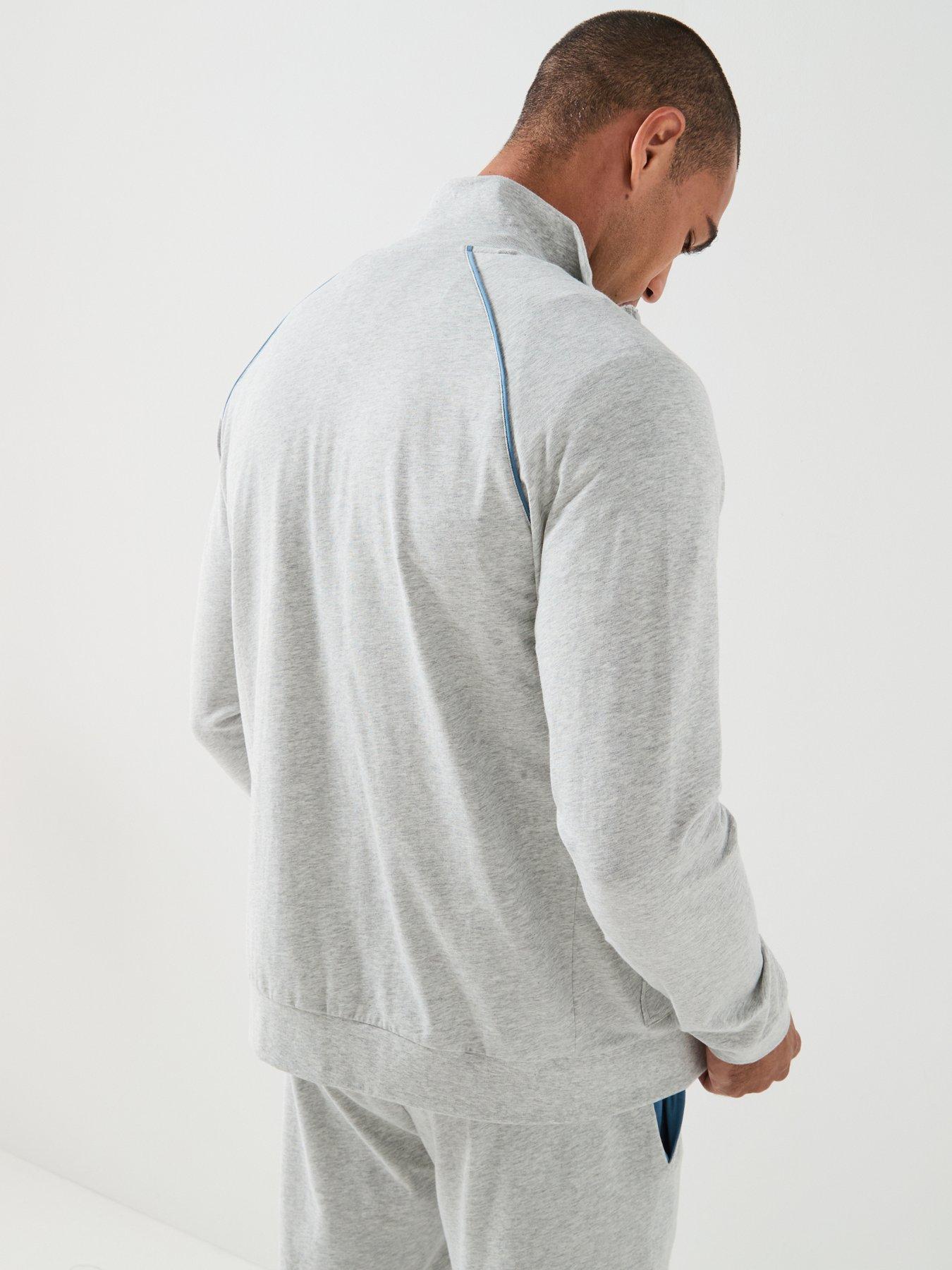 Image 6 of 6 of BOSS Mix &amp; Match Loungewear Track Top - Light Grey