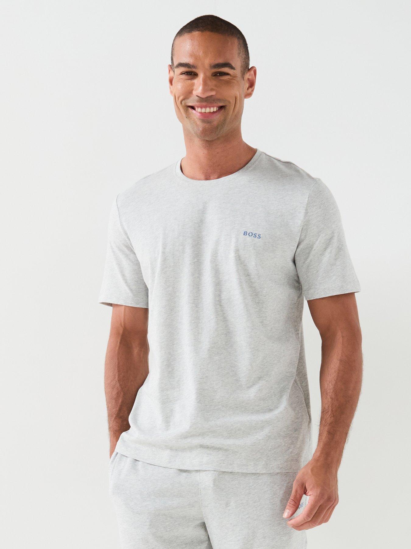 Image 1 of 6 of BOSS Mix &amp; Match Regular Fit Loungewear T-Shirt - Light Grey