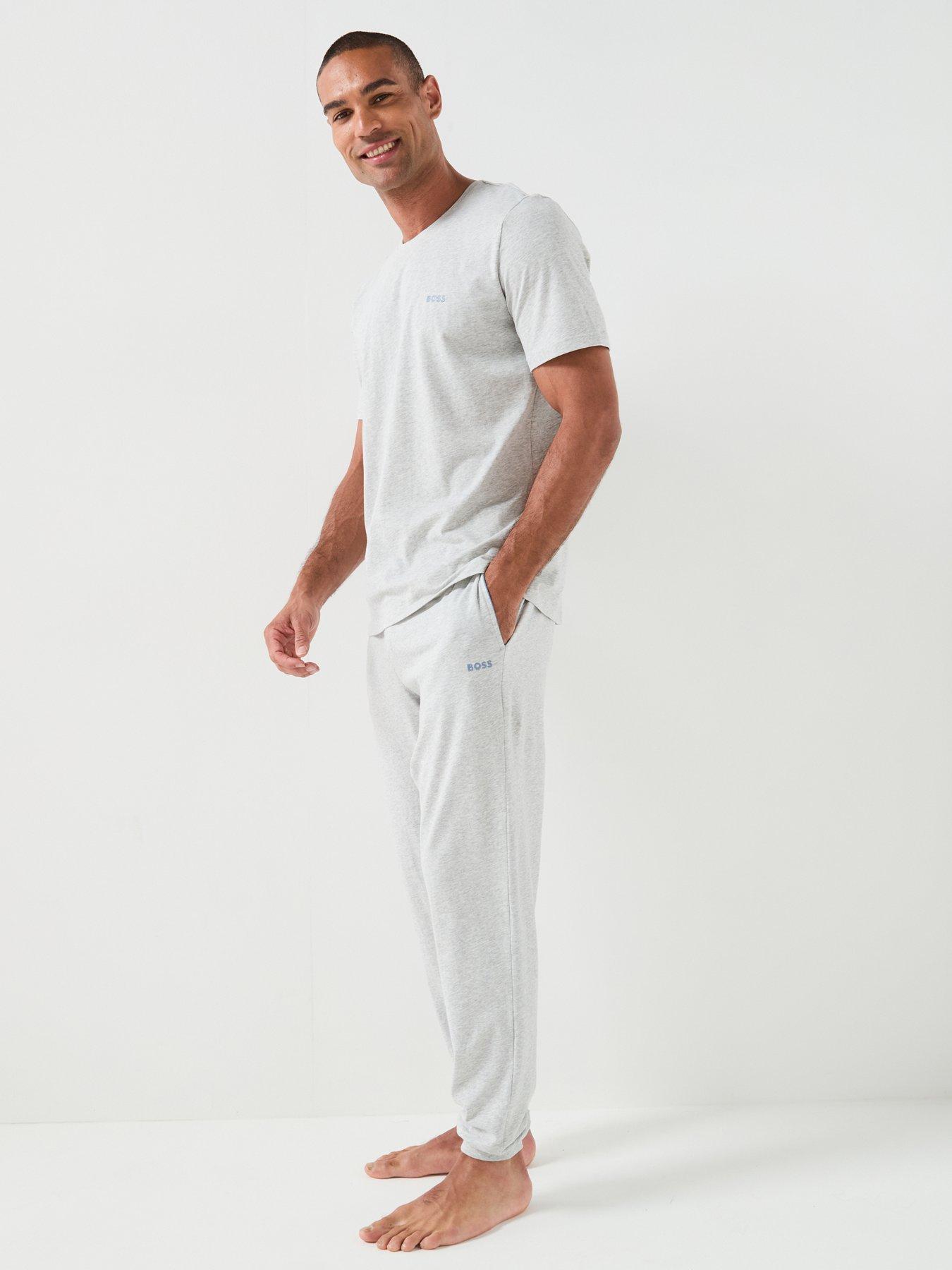 Image 3 of 6 of BOSS Mix &amp; Match Regular Fit Loungewear T-Shirt - Light Grey
