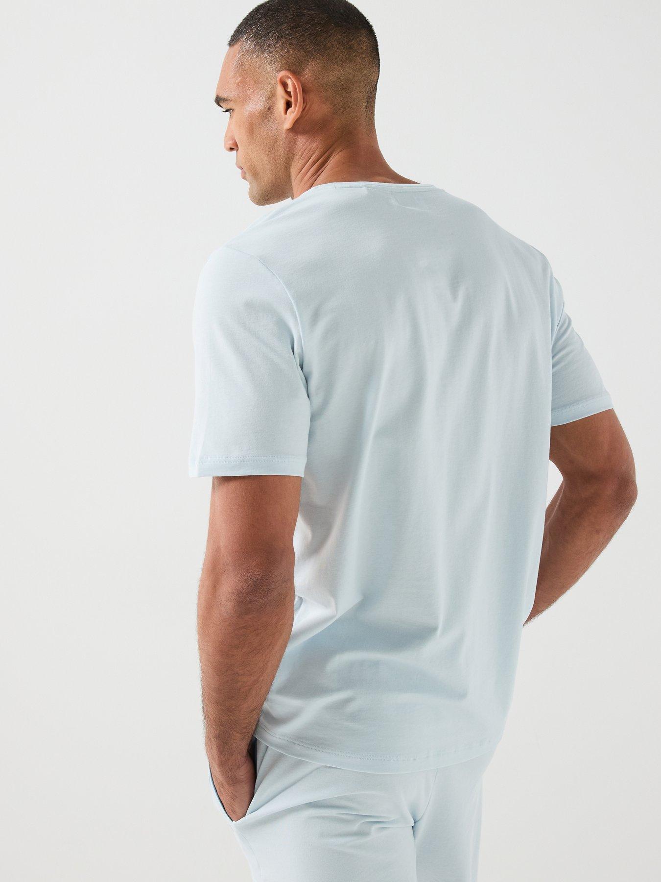 Image 2 of 5 of BOSS Mix &amp; Match Regular Fit Loungewear T-Shirt - Light Blue