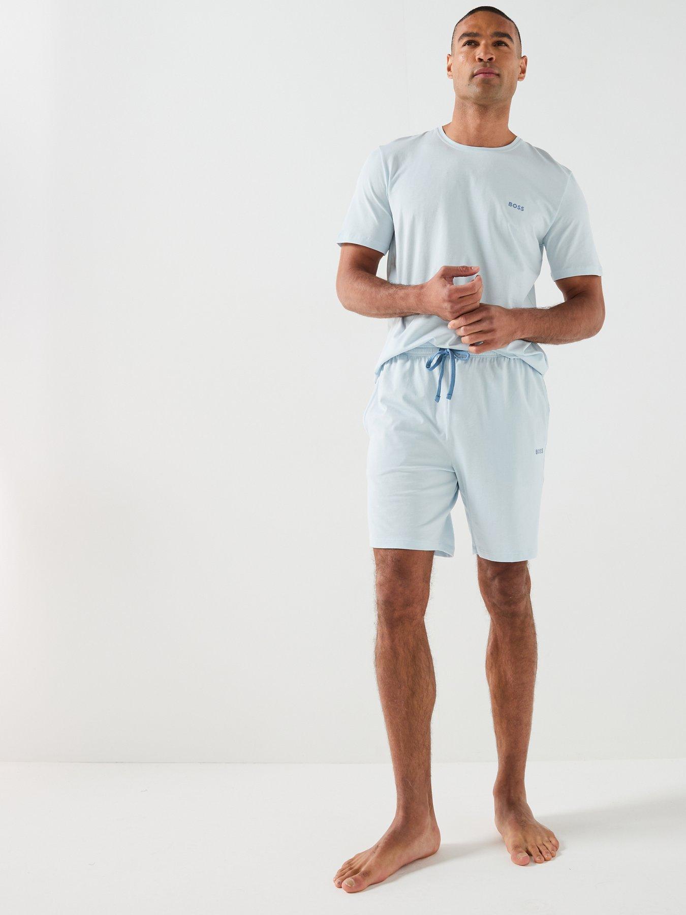 Image 3 of 5 of BOSS Mix &amp; Match Regular Fit Loungewear T-Shirt - Light Blue
