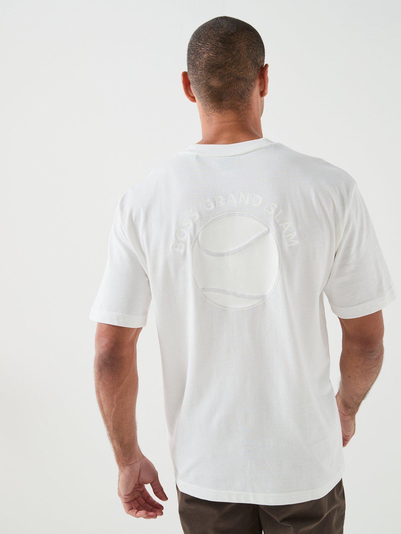Image 6 of 6 of BOSS High Neck Relaxed Fit T-Shirt - White