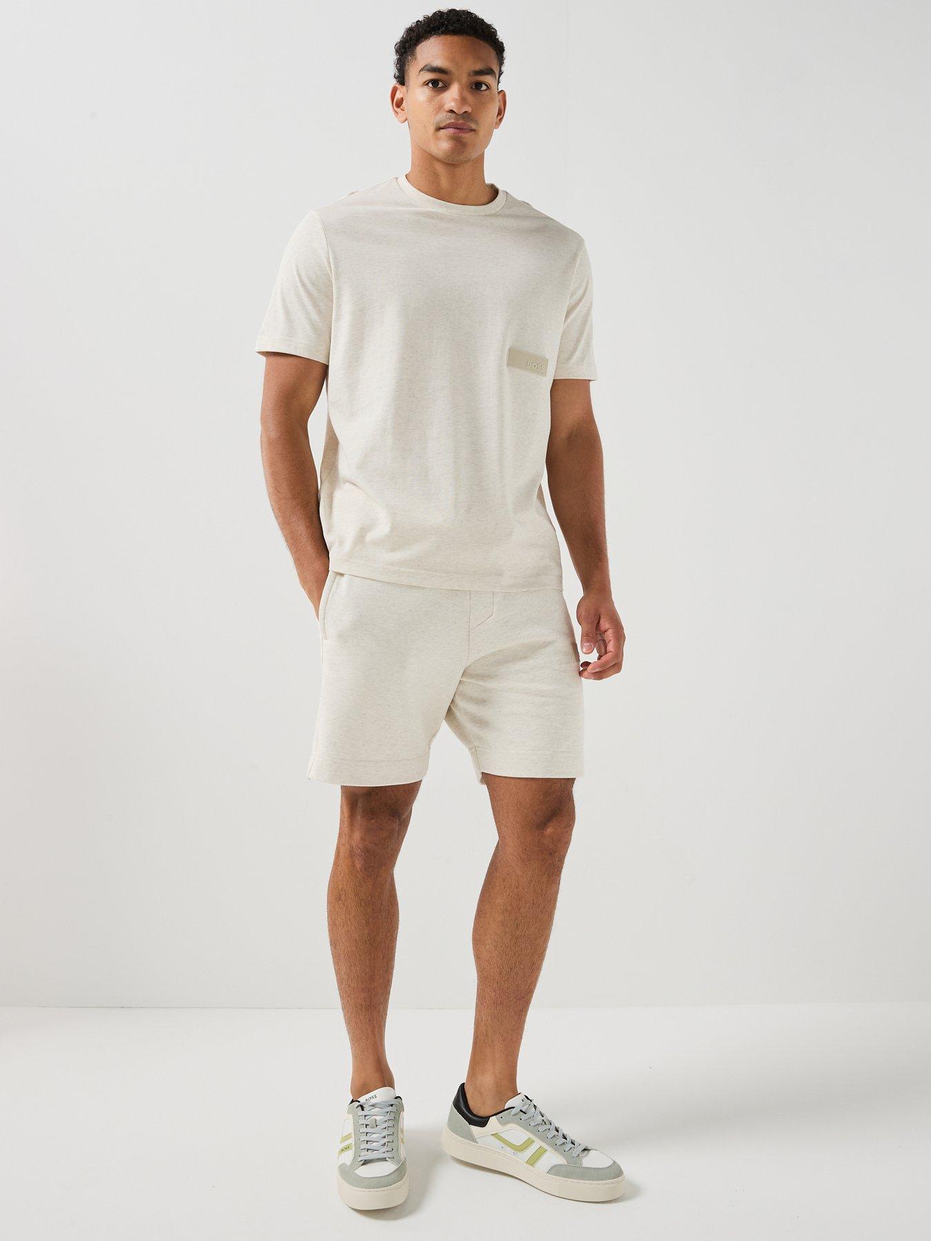 Image 3 of 6 of BOSS Regular Rubber Logo Tops - Off White