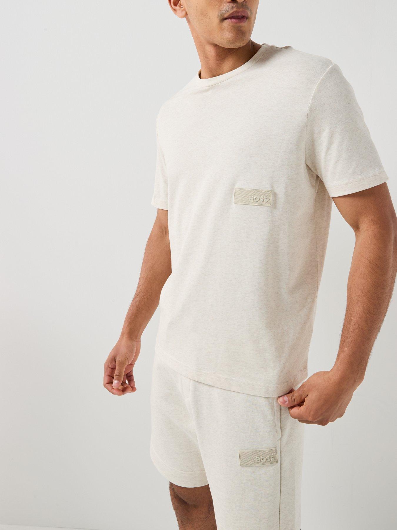 Image 6 of 6 of BOSS Regular Rubber Logo Tops - Off White
