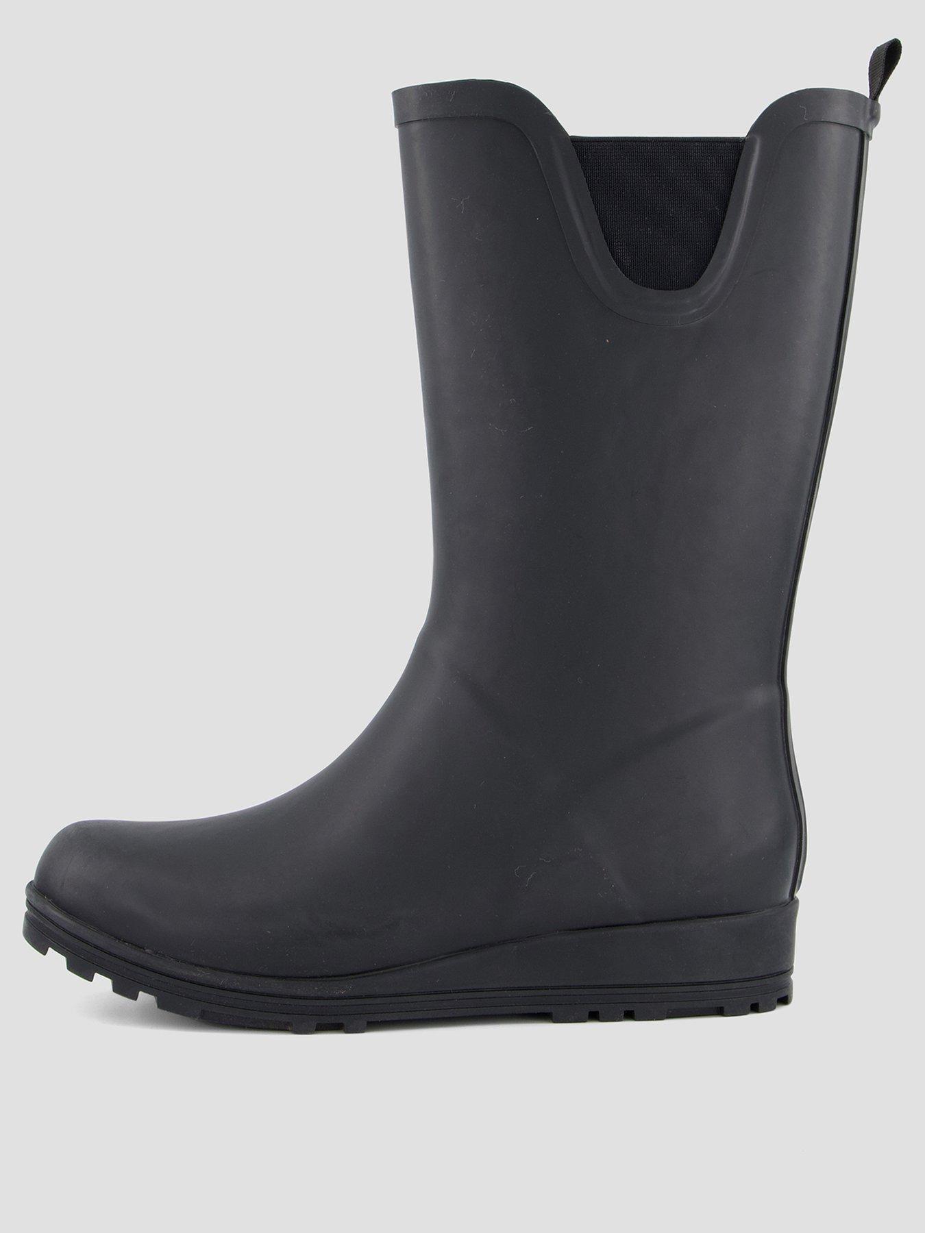 The Very Collection Calf Wellington Boot With Borg Lining