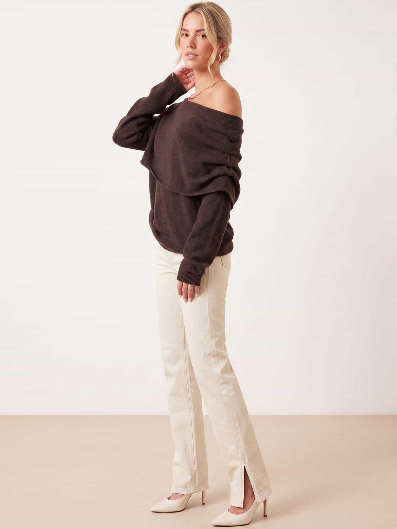 Image 5 of 6 of Style Cheat Bardot Pleat Side Jumper