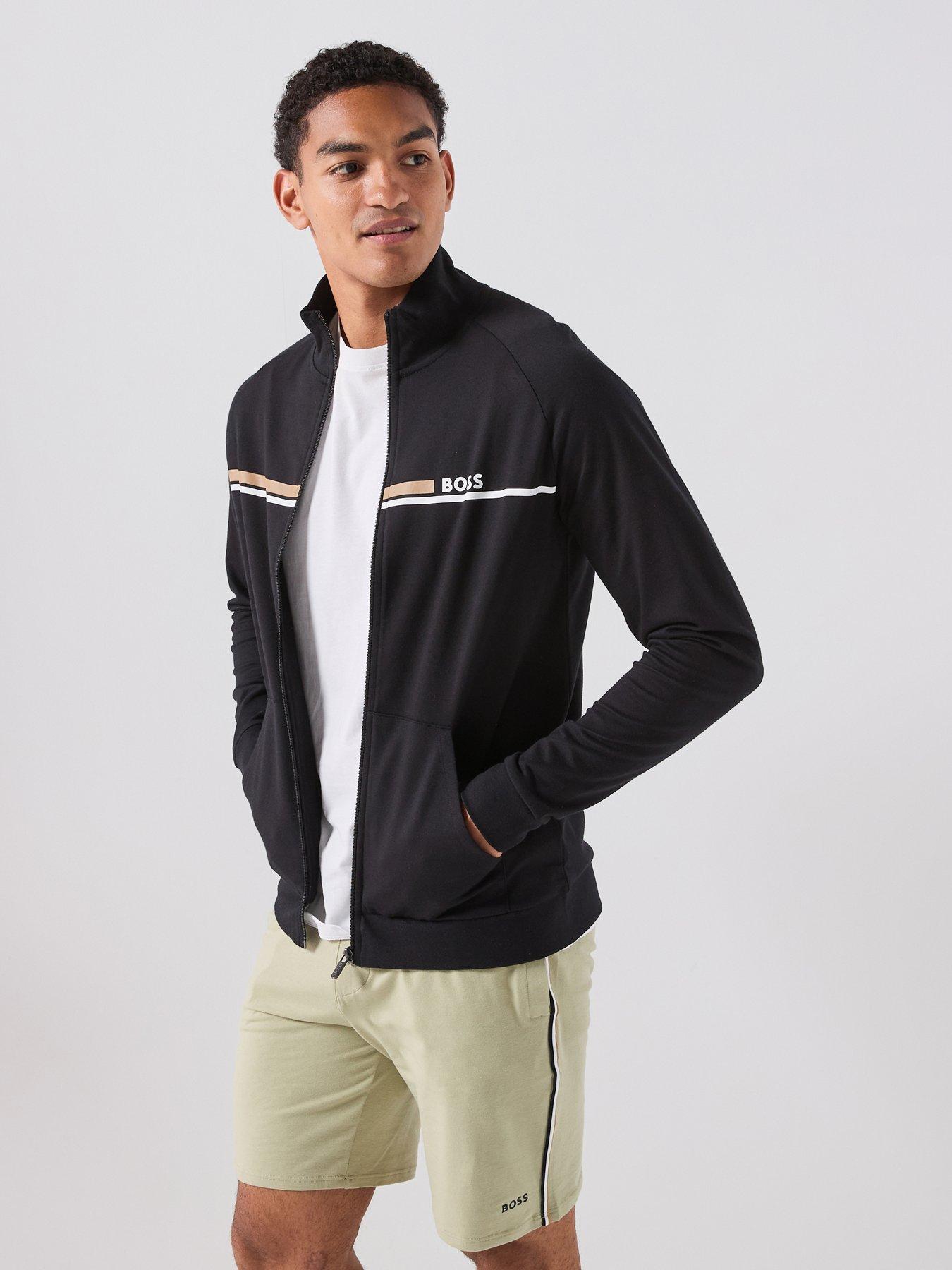 BOSS Bodywear Authentic Lounge Zip Top - Black