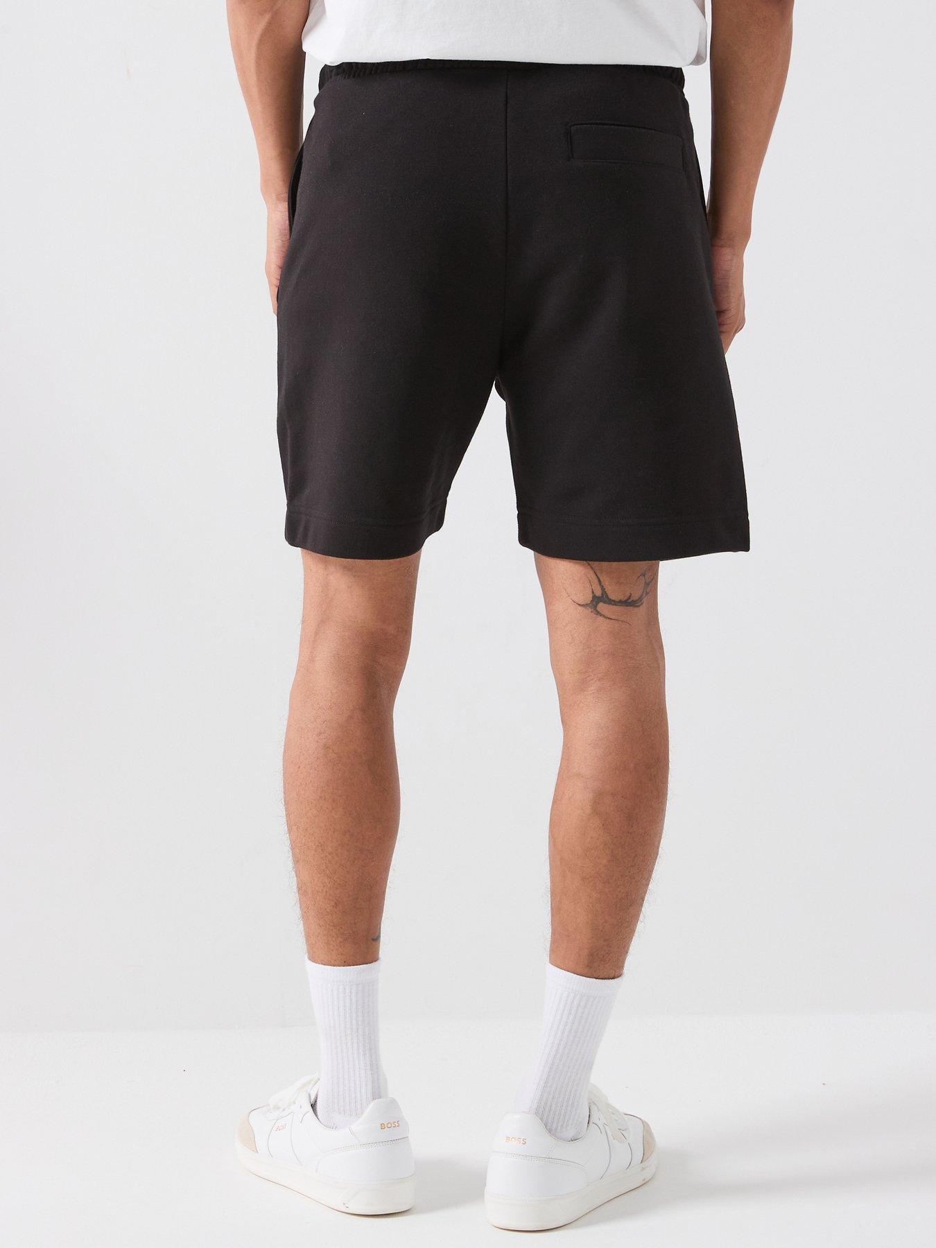 Image 2 of 6 of BOSS Rubber Patch Logo Sweat Shorts - Black