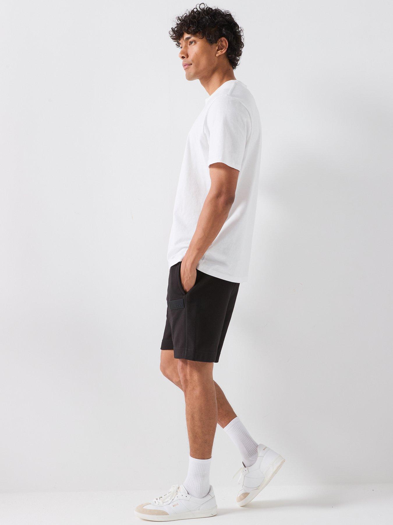 Image 5 of 6 of BOSS Rubber Patch Logo Sweat Shorts - Black