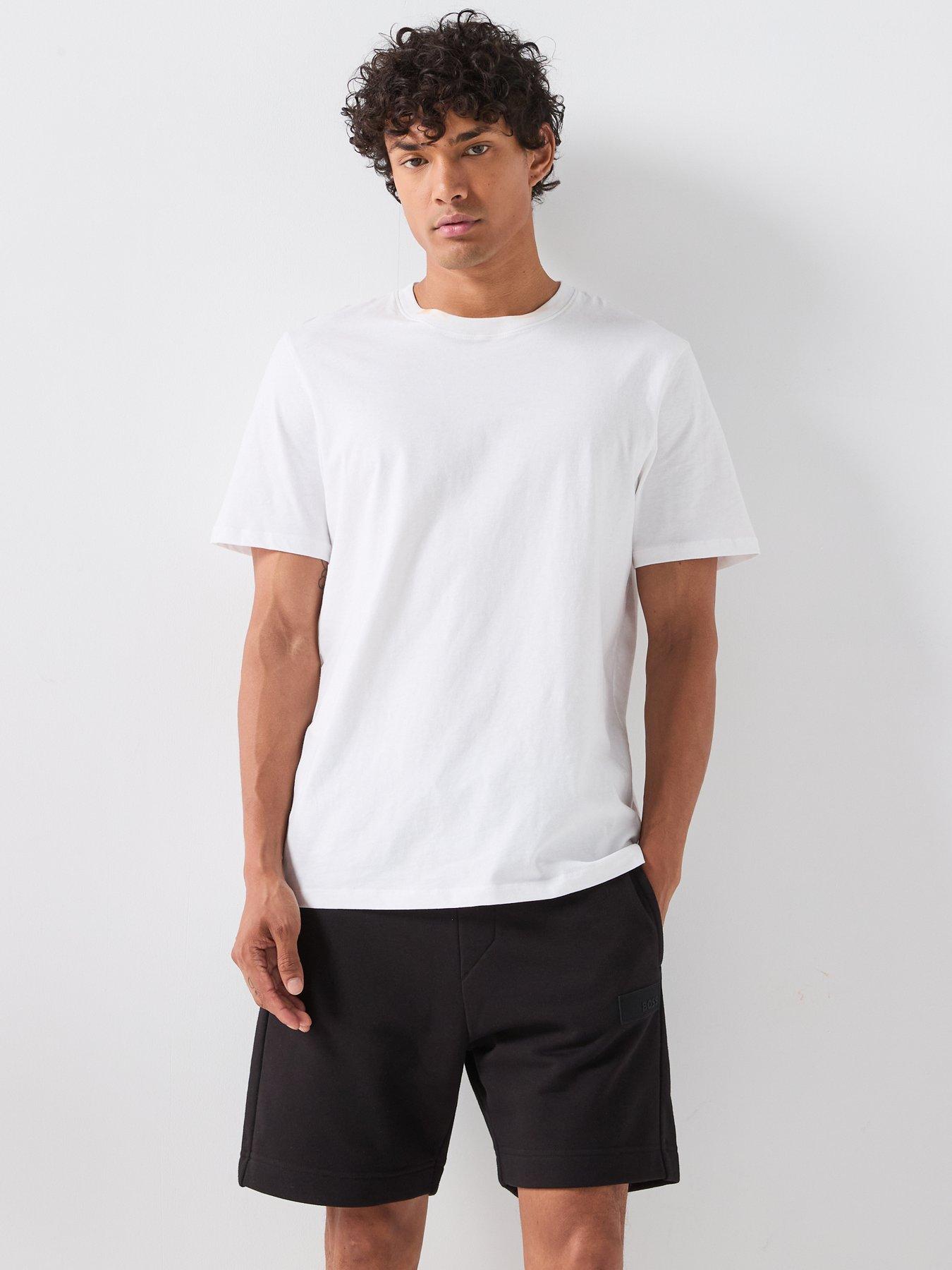 Image 6 of 6 of BOSS Rubber Patch Logo Sweat Shorts - Black