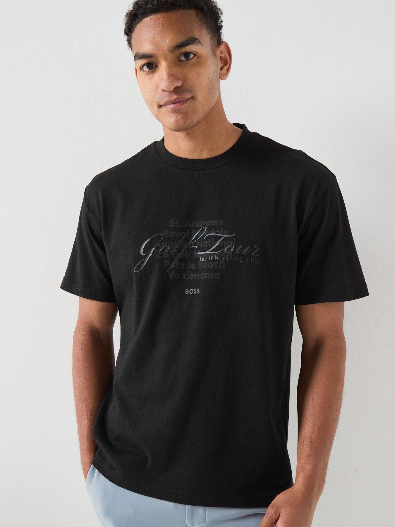 Image 1 of 4 of BOSS Ts_Network Grx Golf Graphic Logo T-Shirt - Black