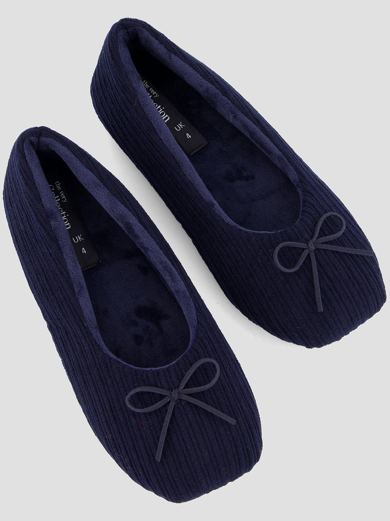 Image 3 of 7 of The Very Collection Ballerina Slipper - Navy