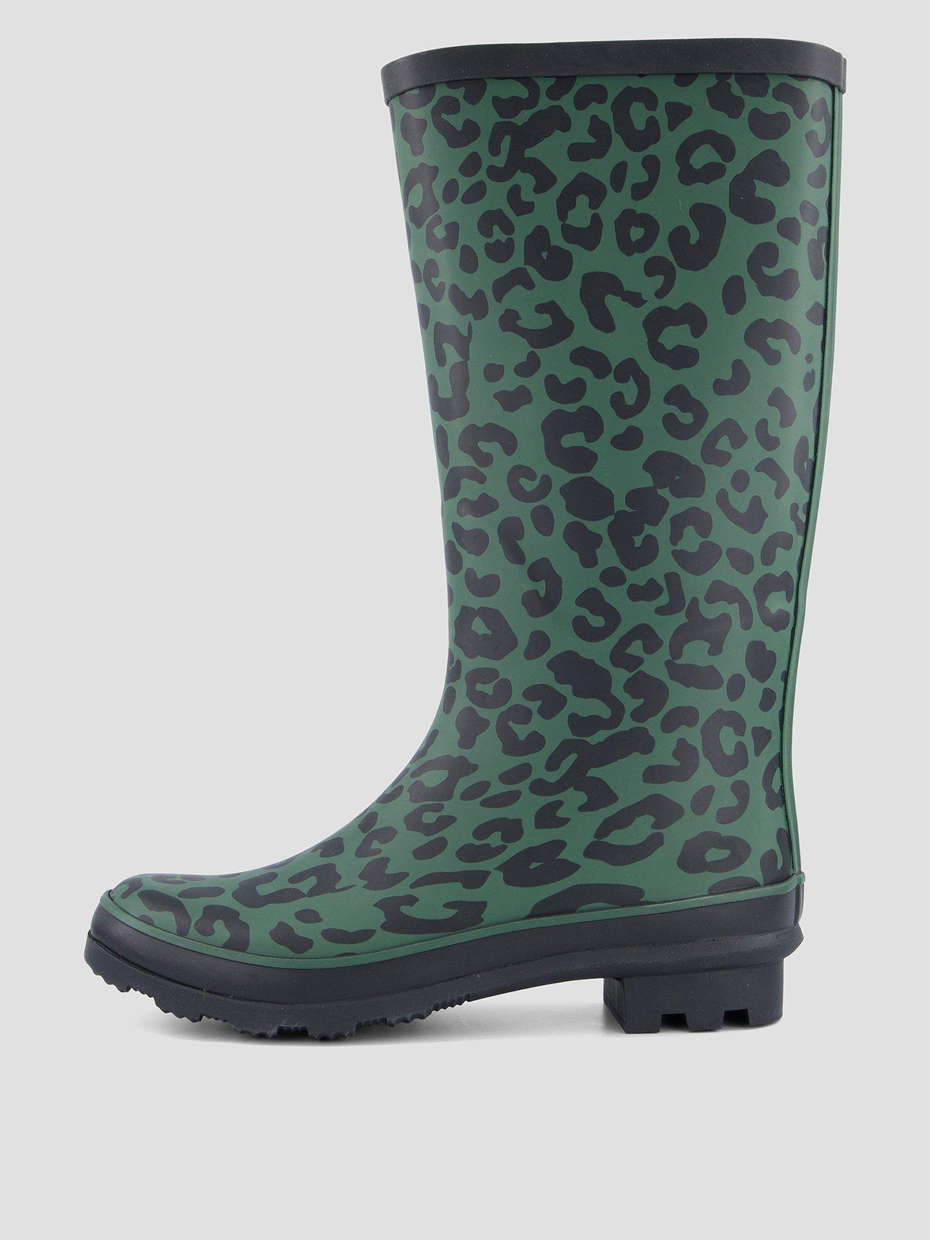 The Very Collection Elle Sport Leopard Print Wellington Boot