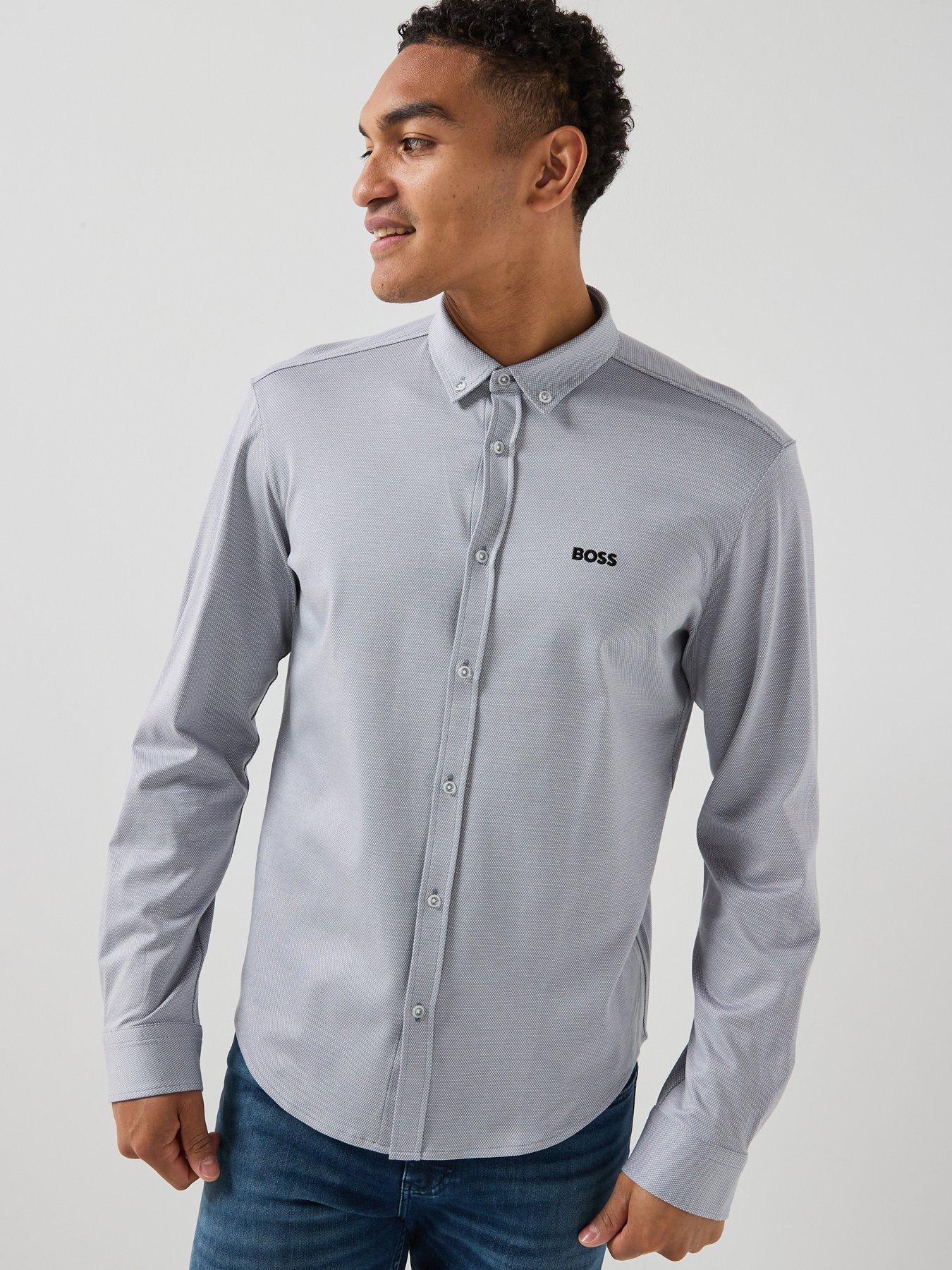 Image 1 of 4 of BOSS St_Motion Long Sleeve Regular Fit Shirt - Grey