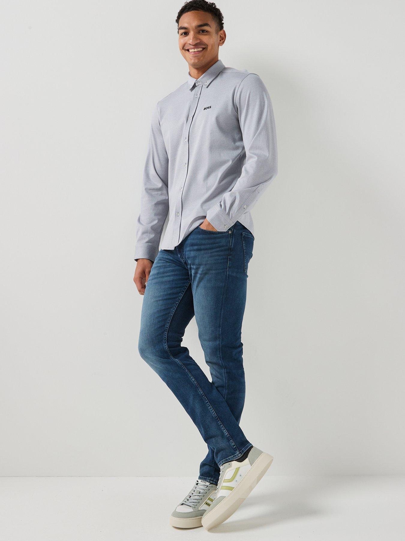 Image 3 of 4 of BOSS St_Motion Long Sleeve Regular Fit Shirt - Grey