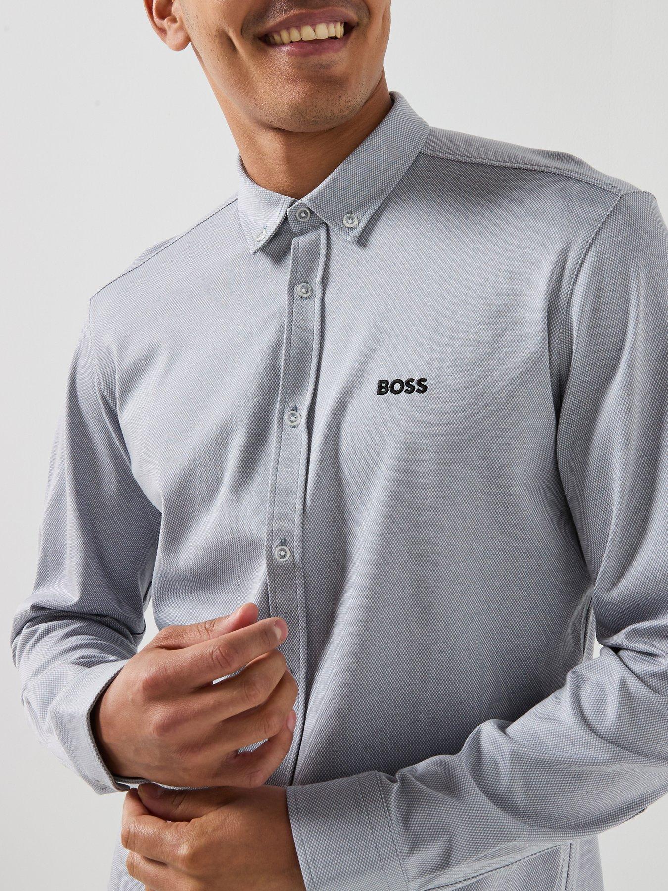 Image 4 of 4 of BOSS St_Motion Long Sleeve Regular Fit Shirt - Grey